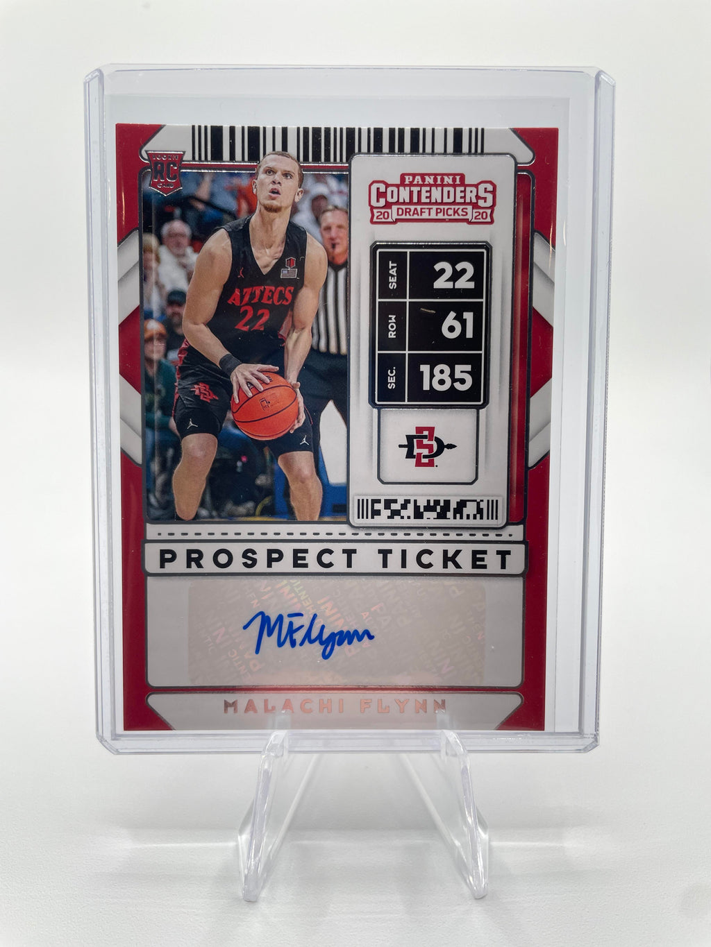 2020-21 Panini Contenders Malachi Flynn Prospect Ticket Rookie Auto #22