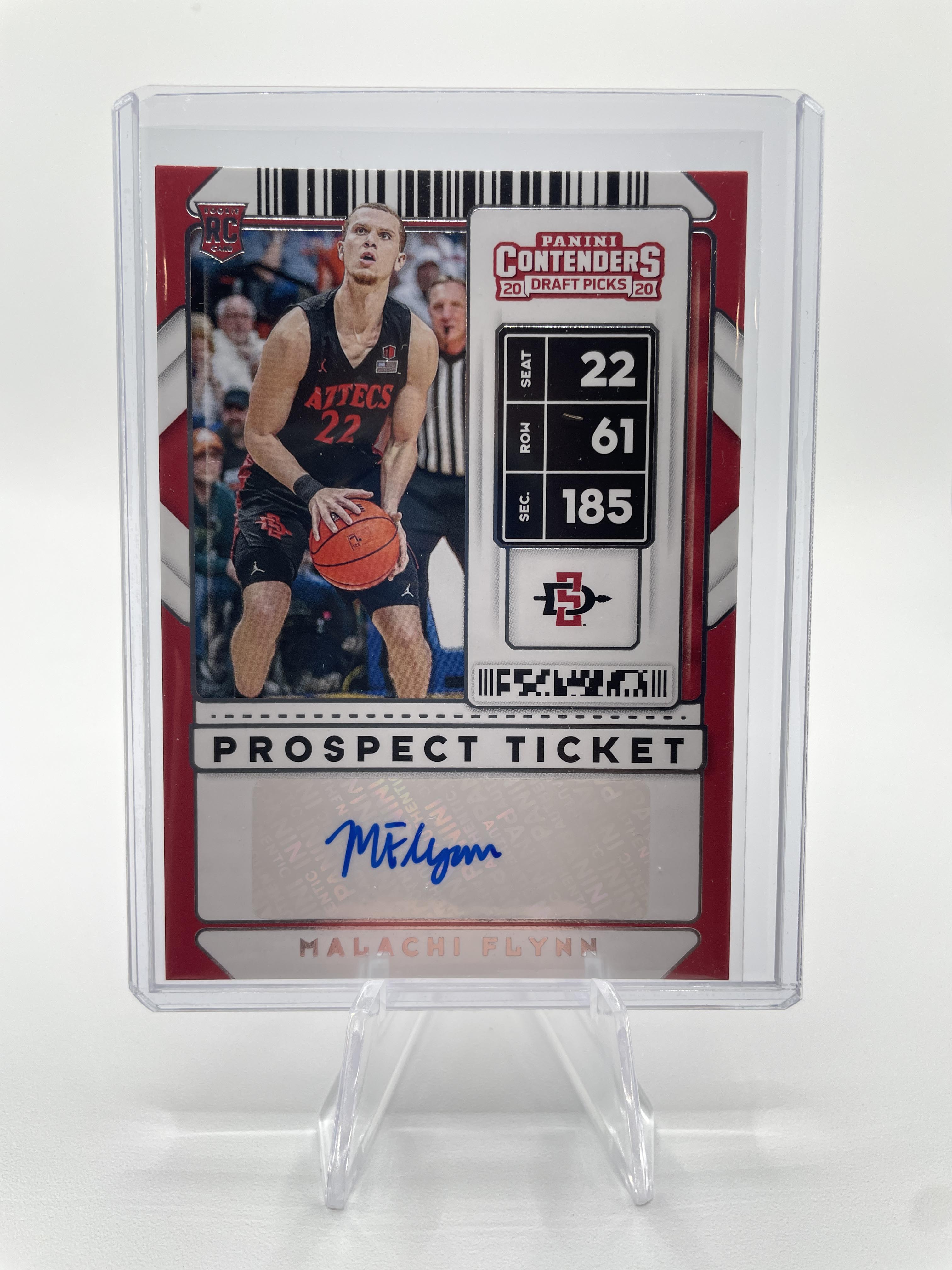 2020-21 Panini Contenders Malachi Flynn Prospect Ticket Rookie Auto #22