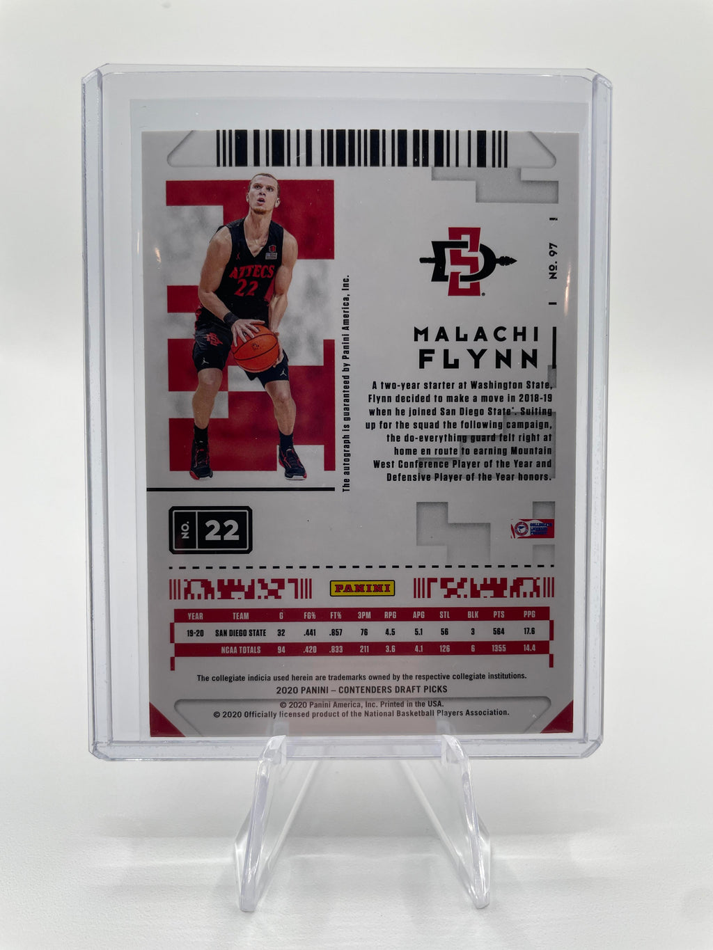 2020-21 Panini Contenders Malachi Flynn Prospect Ticket Rookie Auto #22