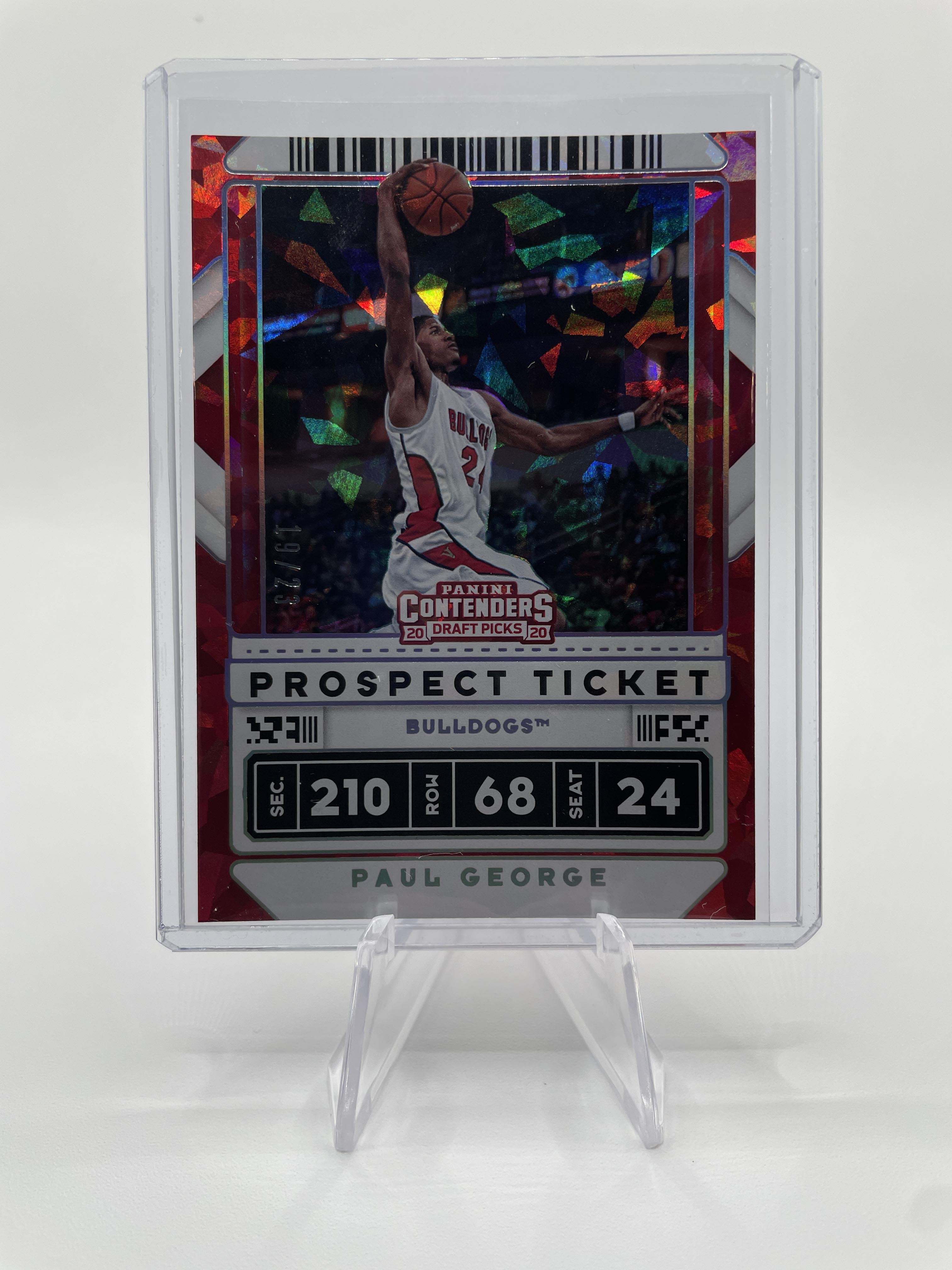 2020-21 Panini Contenders Paul George Cracked Ice Prospect Ticket /23