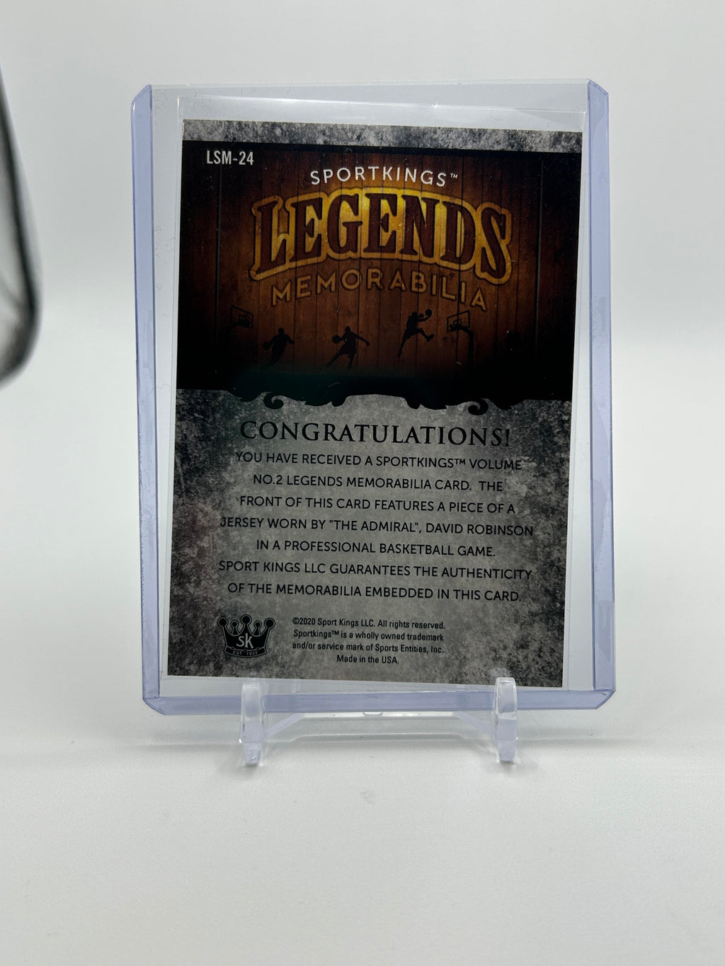 2020 Sportkings Volume 2 David Robinson Legends Game-Word Patch SP