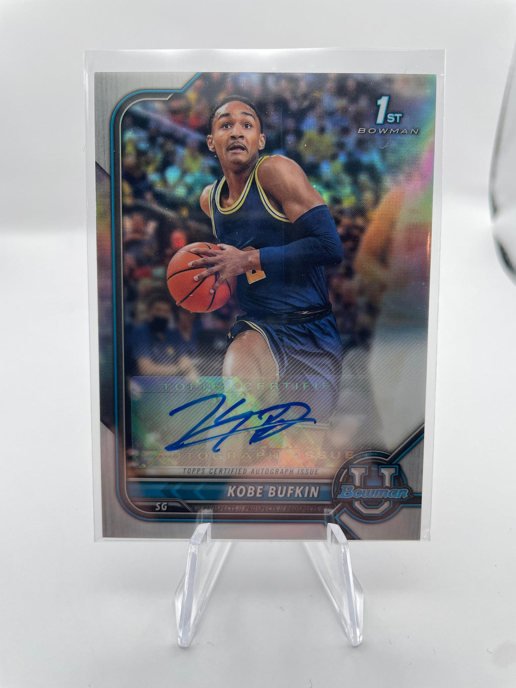 2021-22 Bowman University Chrome Kobe Bufkin Refractor Rookie Auto