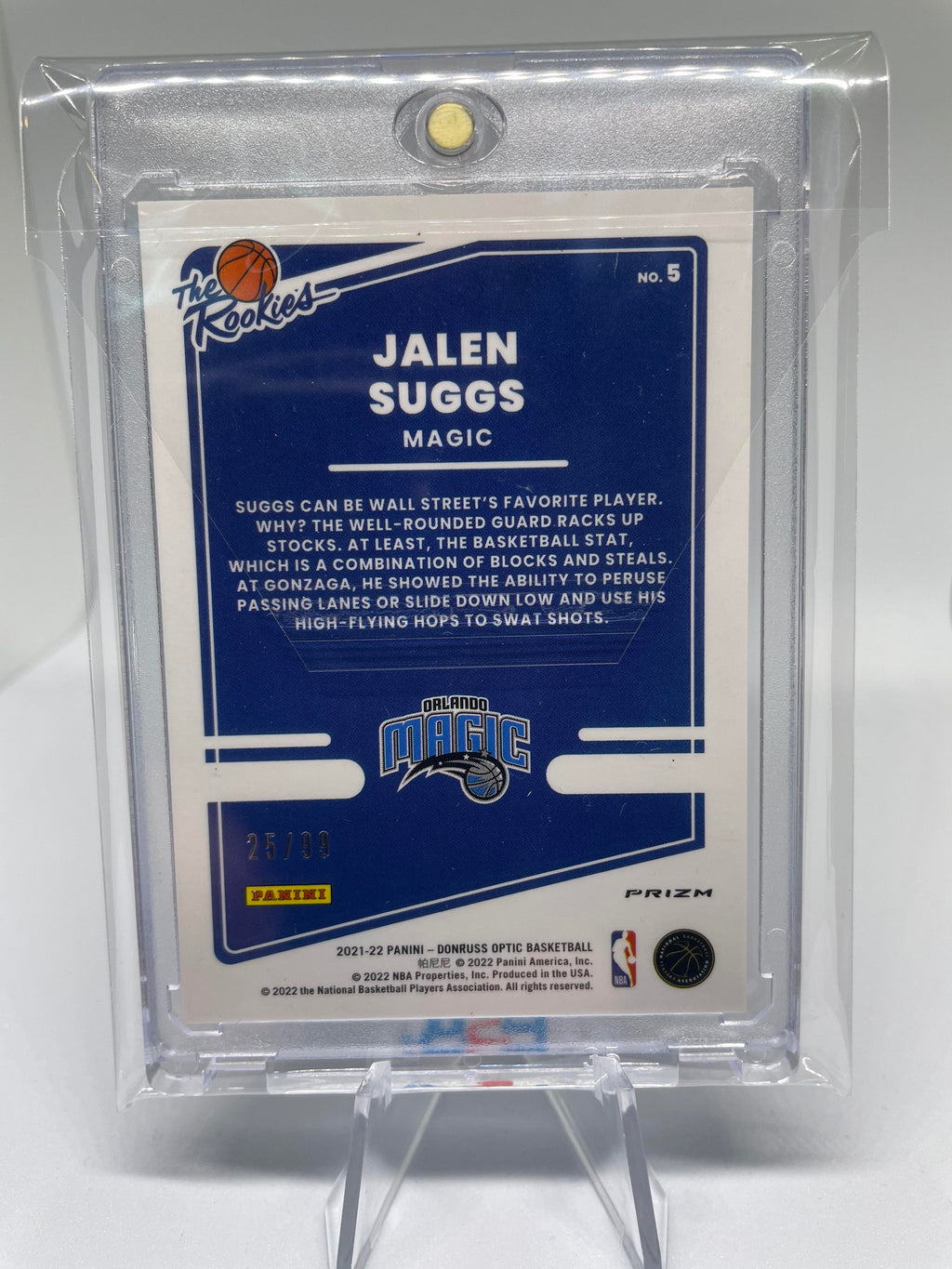 2021-22 Donruss Optic Jalen Suggs The Rookies Red Prizm Rookie /99