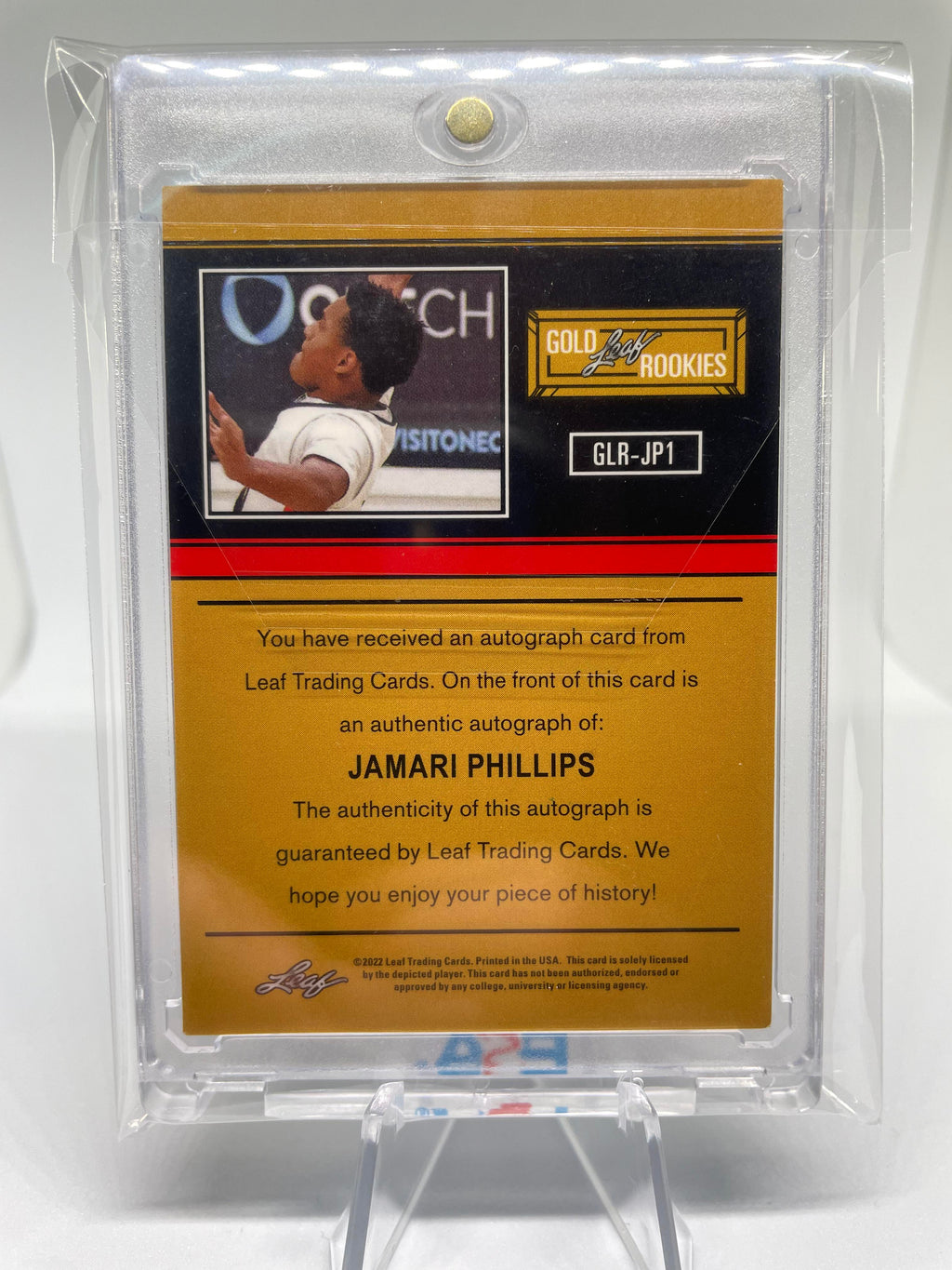 2021-22 Leaf Memories Jamari Phillips Aqua Rookie Auto /99