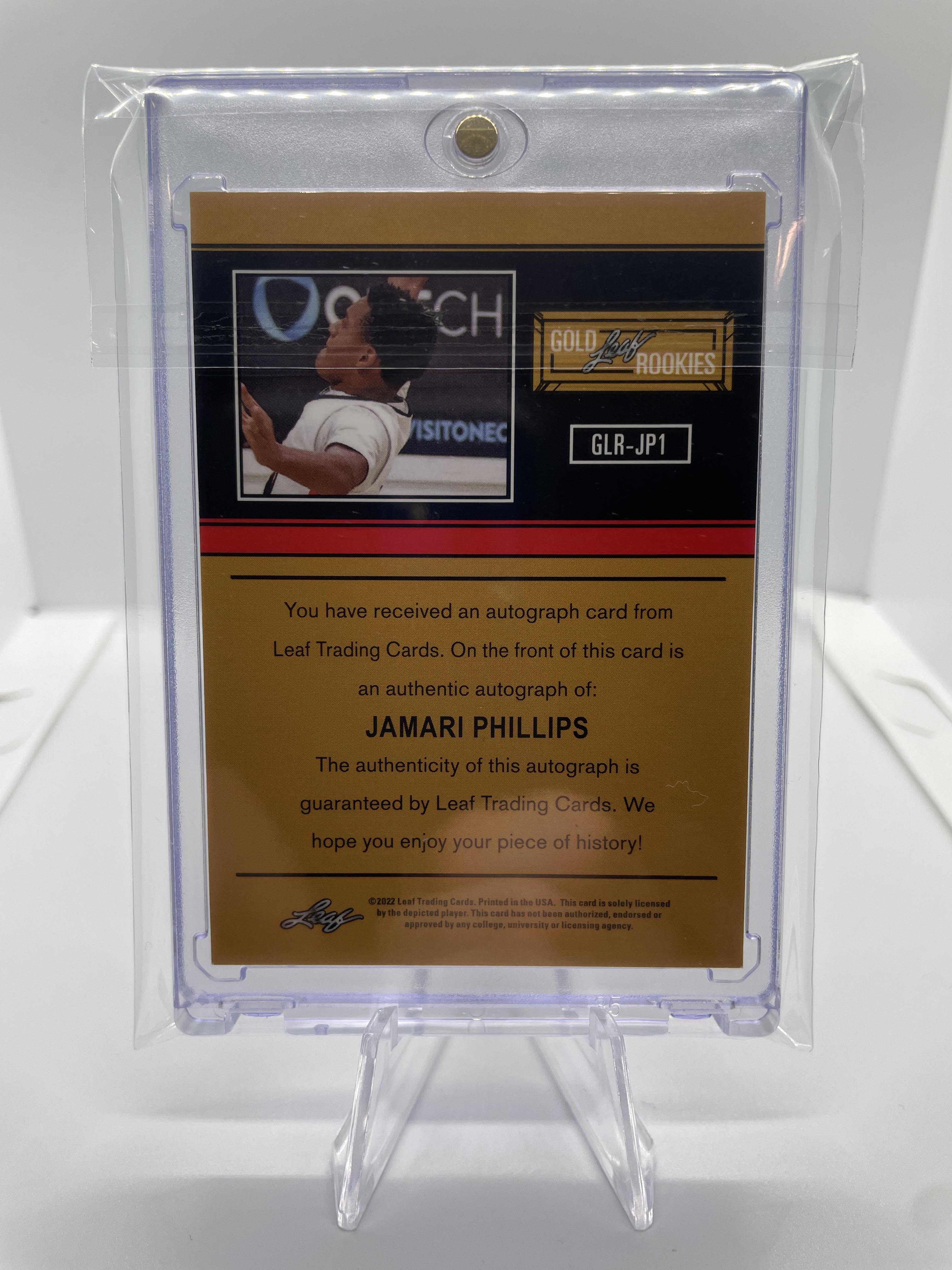 2021-22 Leaf Memories Jamari Phillips Bronze Rookie Auto SP