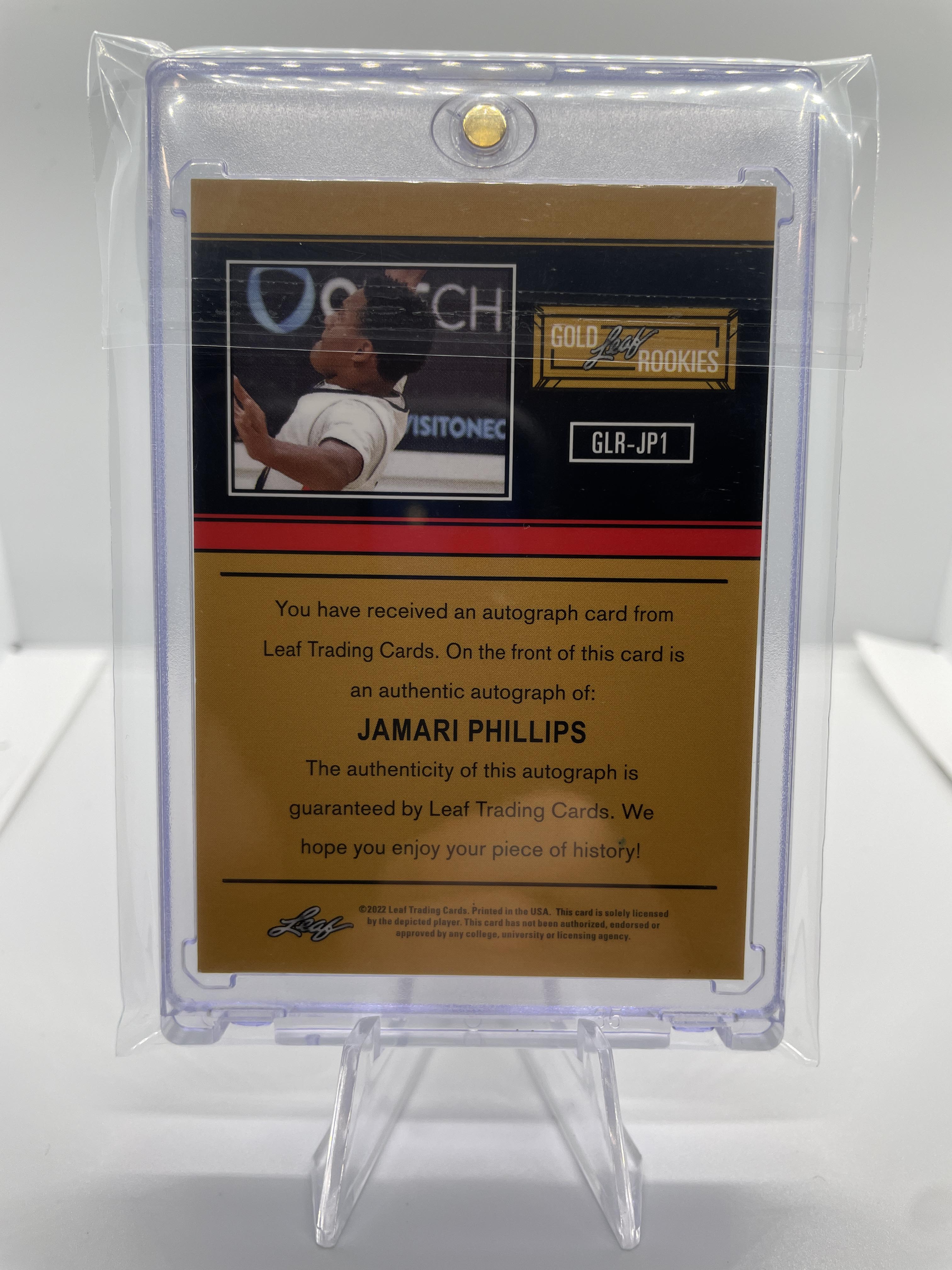 2021-22 Leaf Memories Jamari Phillips Bronze Rookie Auto SP