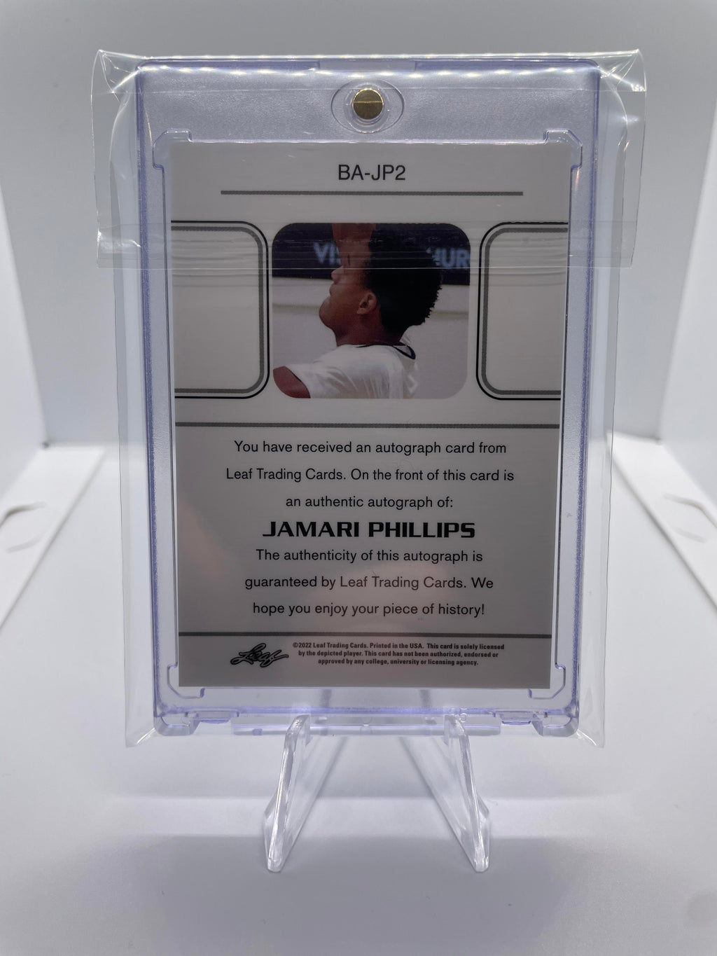 2021-22 Leaf Memories Jamari Phillips Bronze Rookie Auto SP
