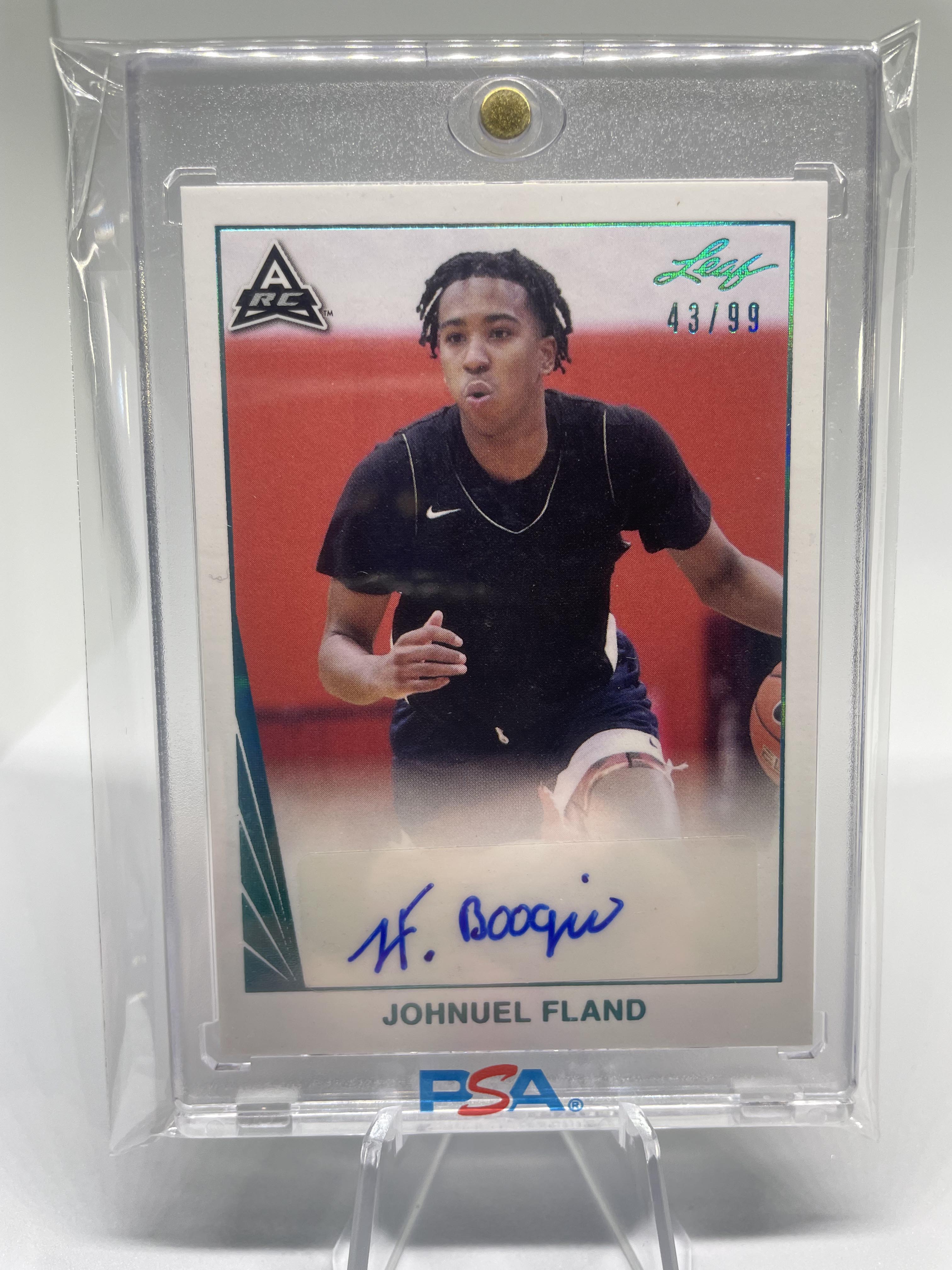 2021-22 Leaf Memories Johnuel Fland 1990 Platinum Rookie Auto /99