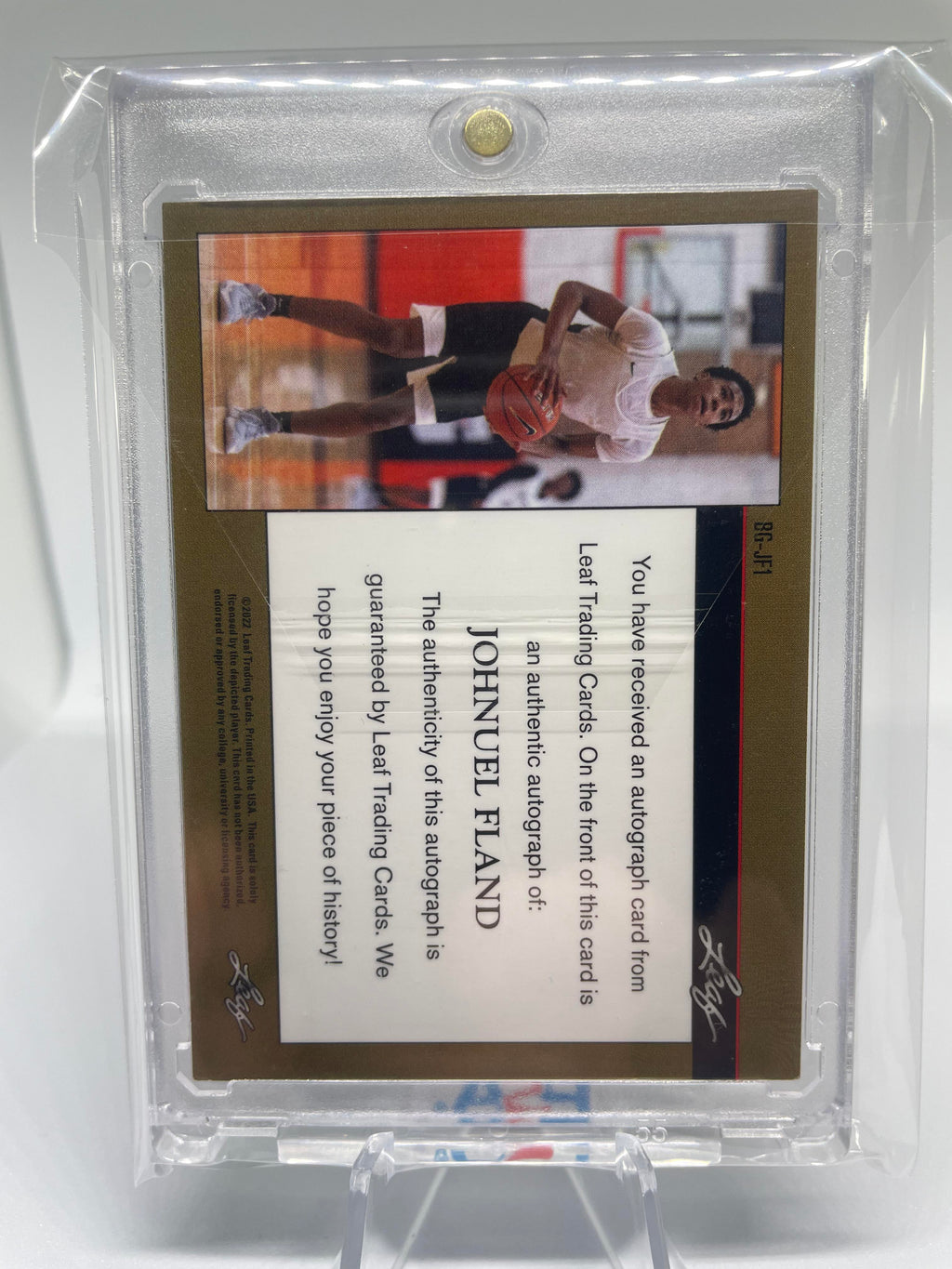 2021-22 Leaf Memories Johnuel Fland 1992 Black Rookie Auto /15