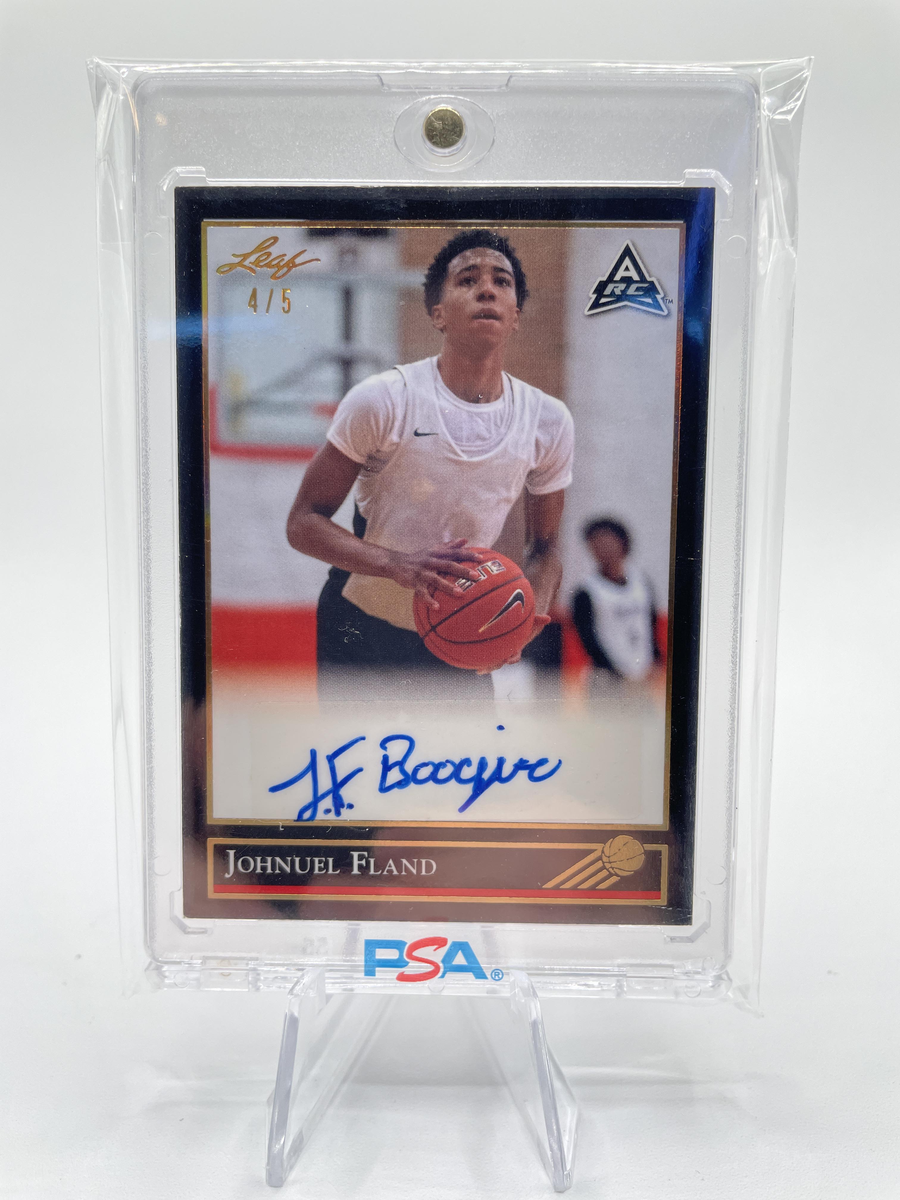 2021-22 Leaf Memories Johnuel Fland 1992 Gold Rookie Auto /5