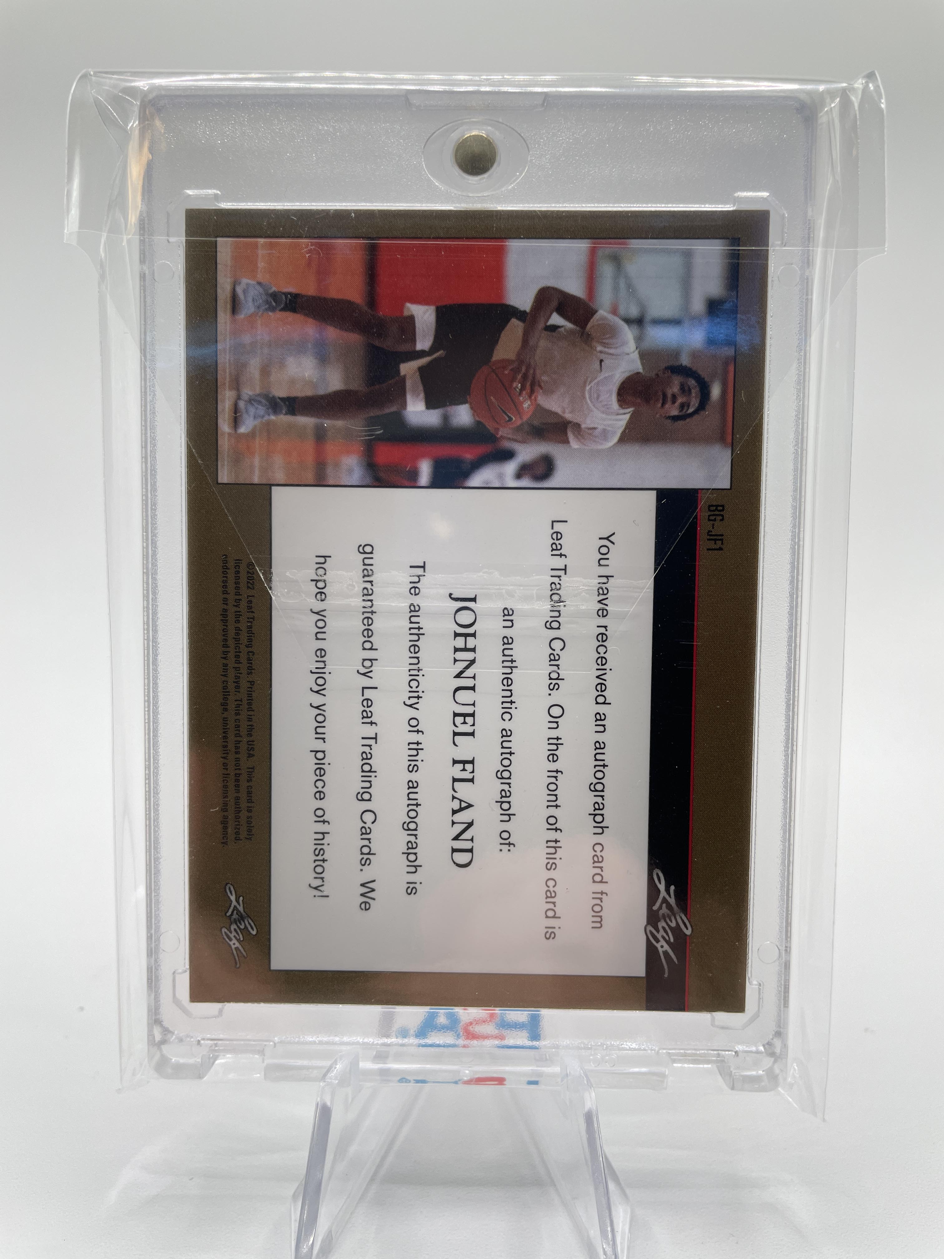2021-22 Leaf Memories Johnuel Fland 1992 Gold Rookie Auto /5