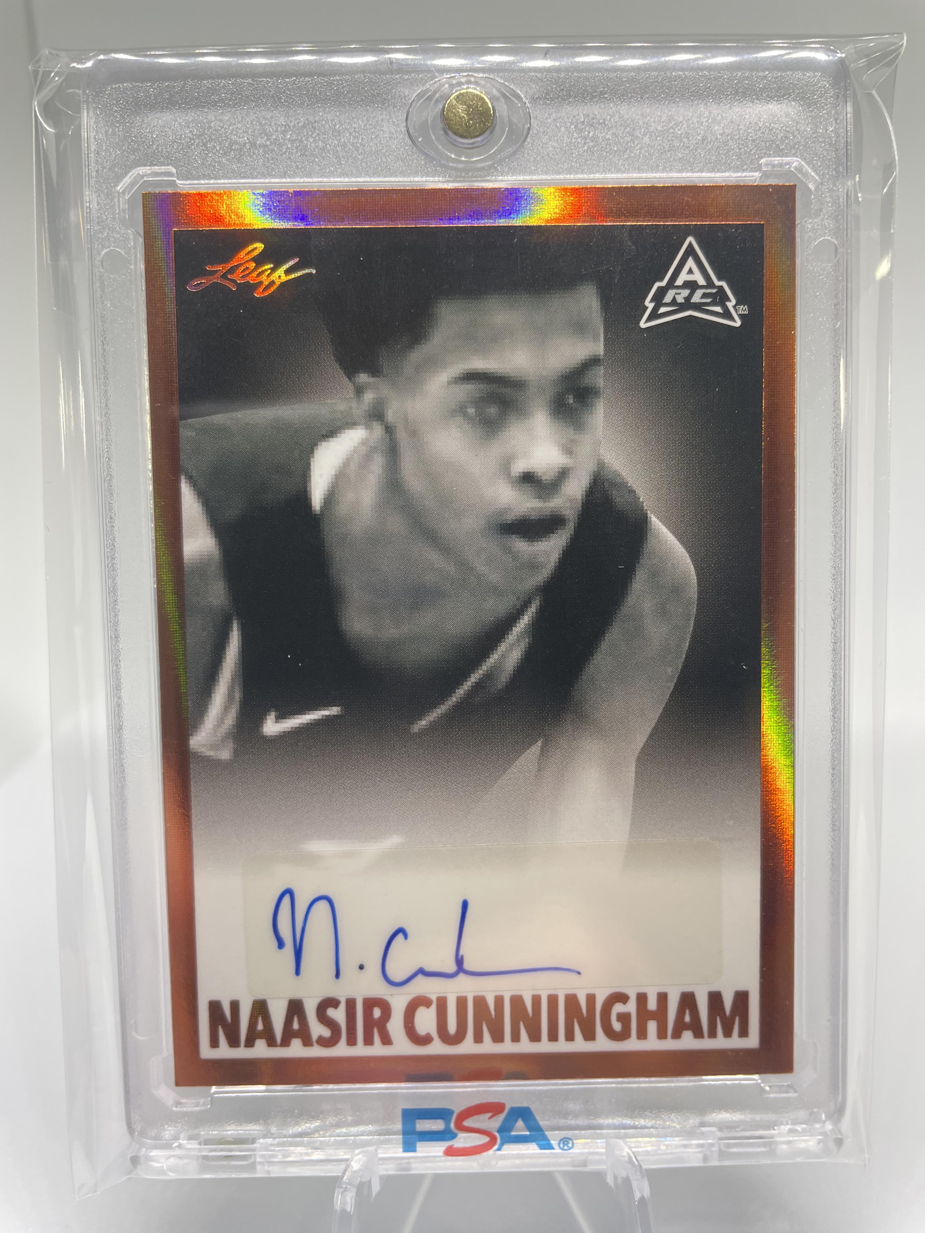 2021-22 Leaf Memories Naasir Cunningham 1960 Signatures Bronze Rookie Auto