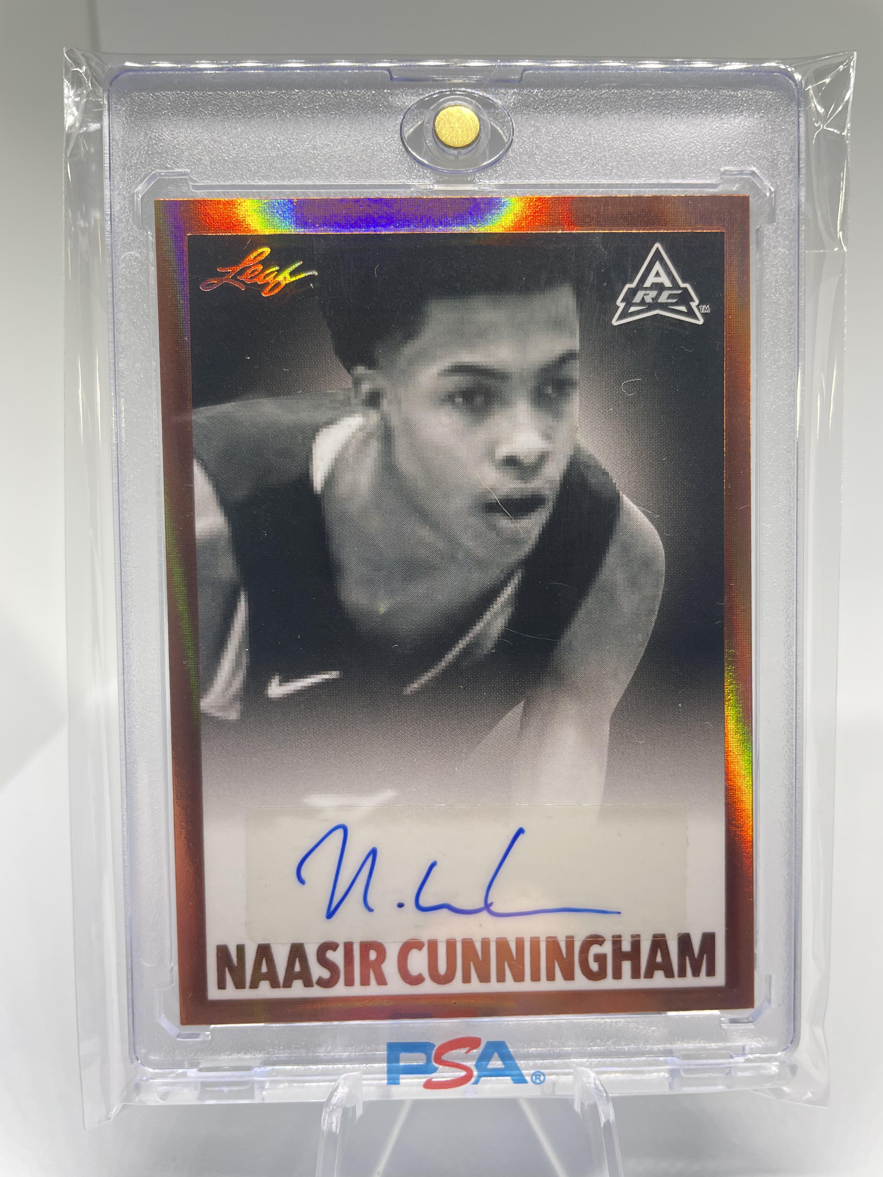 2021-22 Leaf Memories Naasir Cunningham 1960 Signatures Bronze Rookie Auto