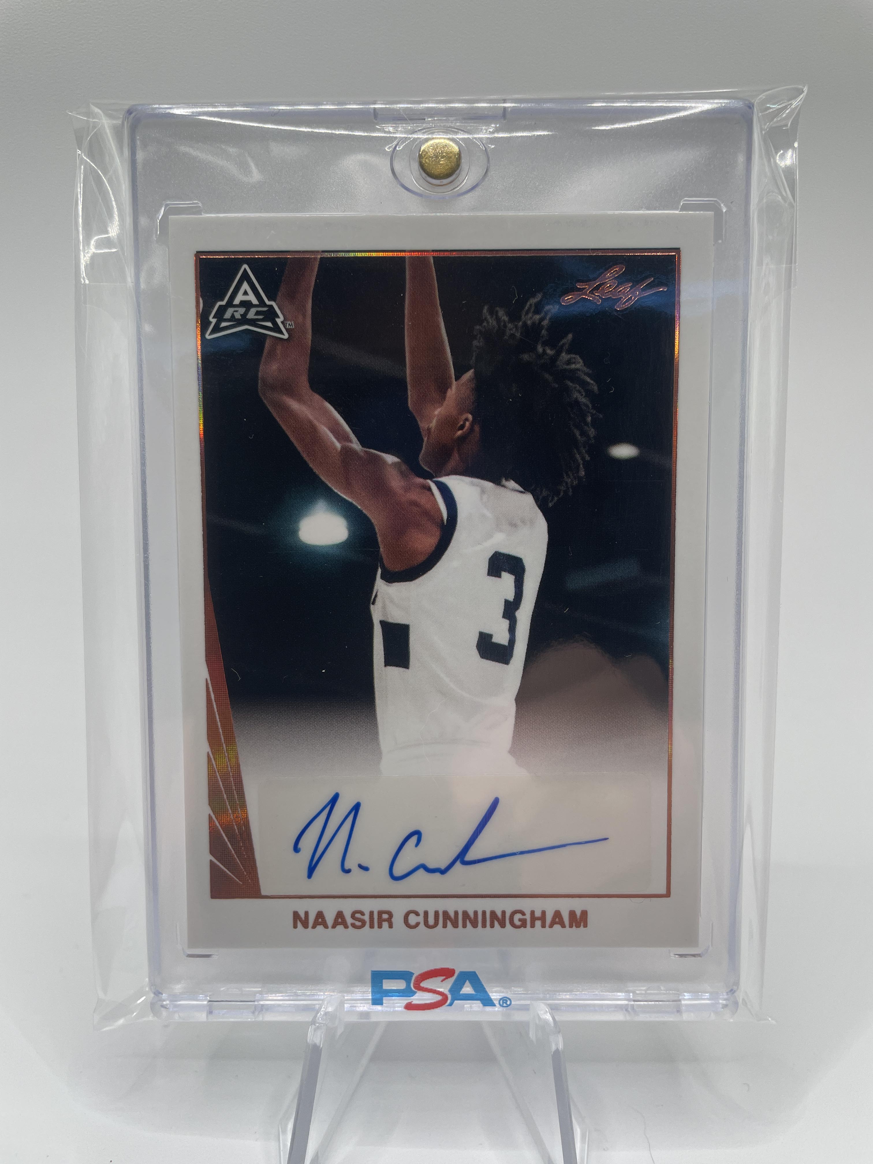 2021-22 Leaf Memories Naasir Cunningham 1990 Bronze Rookie Auto #BA-NC1