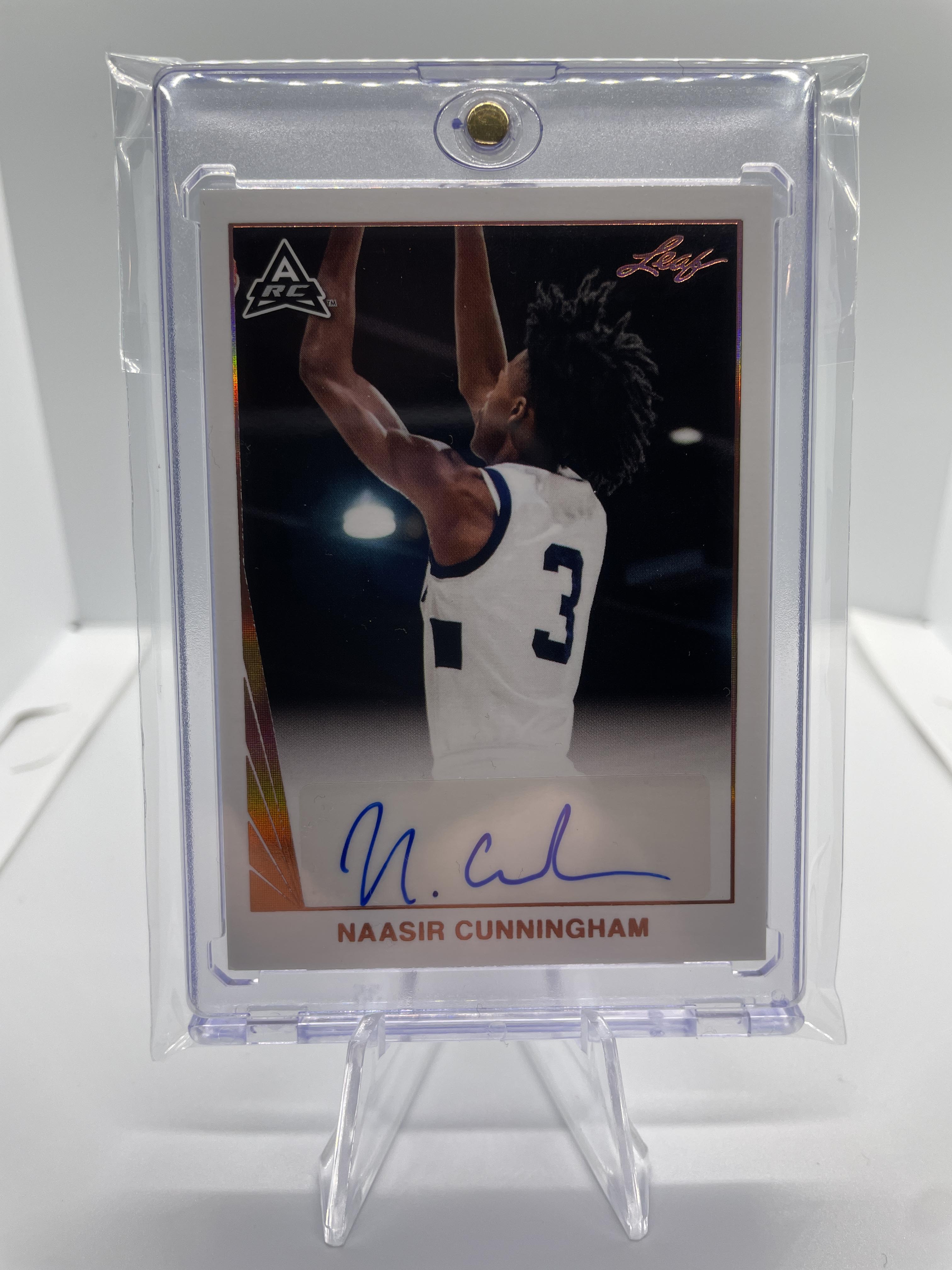2021-22 Leaf Memories Naasir Cunningham 1990 Bronze Rookie Auto #BA-NC1
