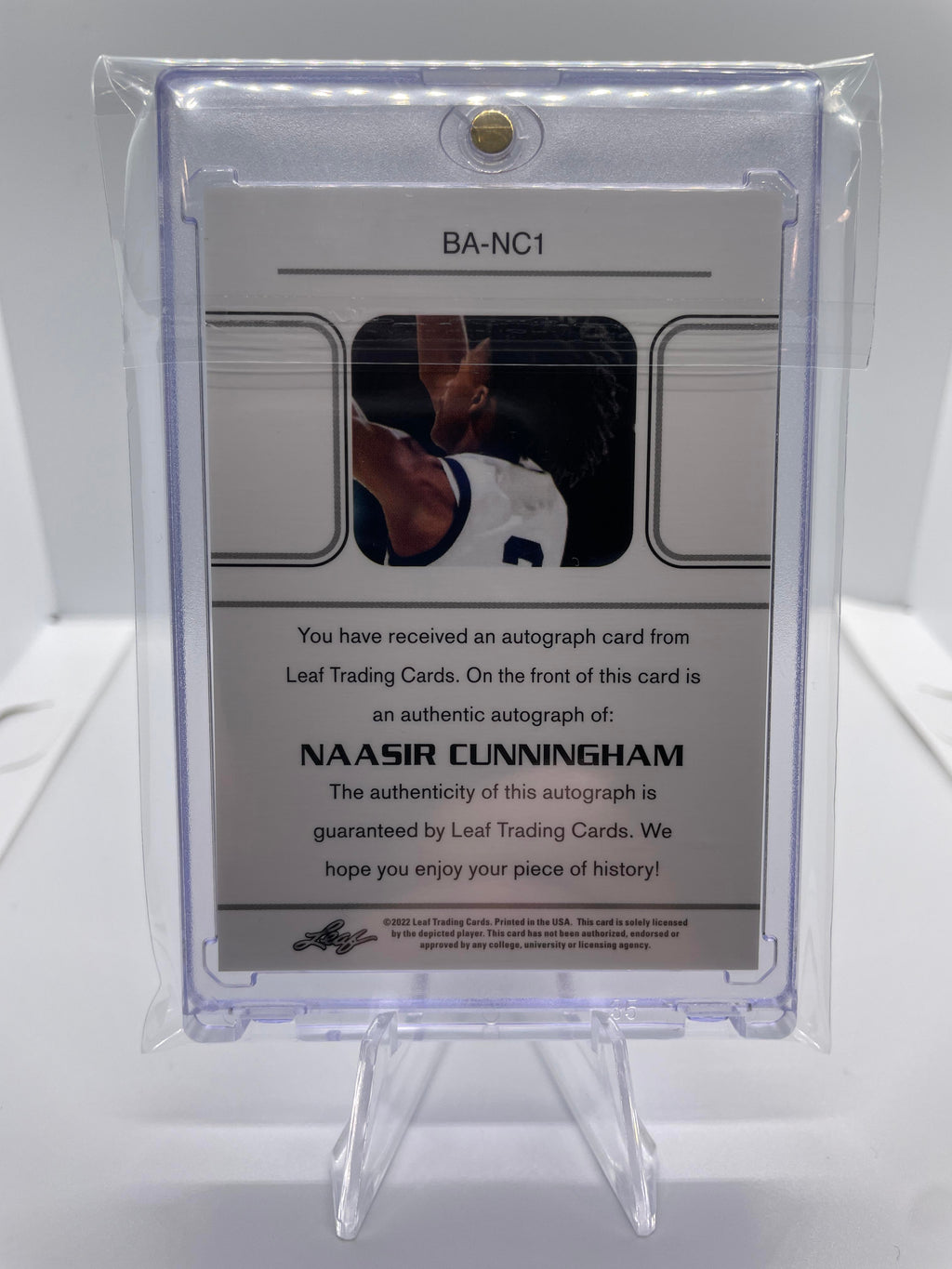 2021-22 Leaf Memories Naasir Cunningham 1990 Bronze Rookie Auto #BA-NC1