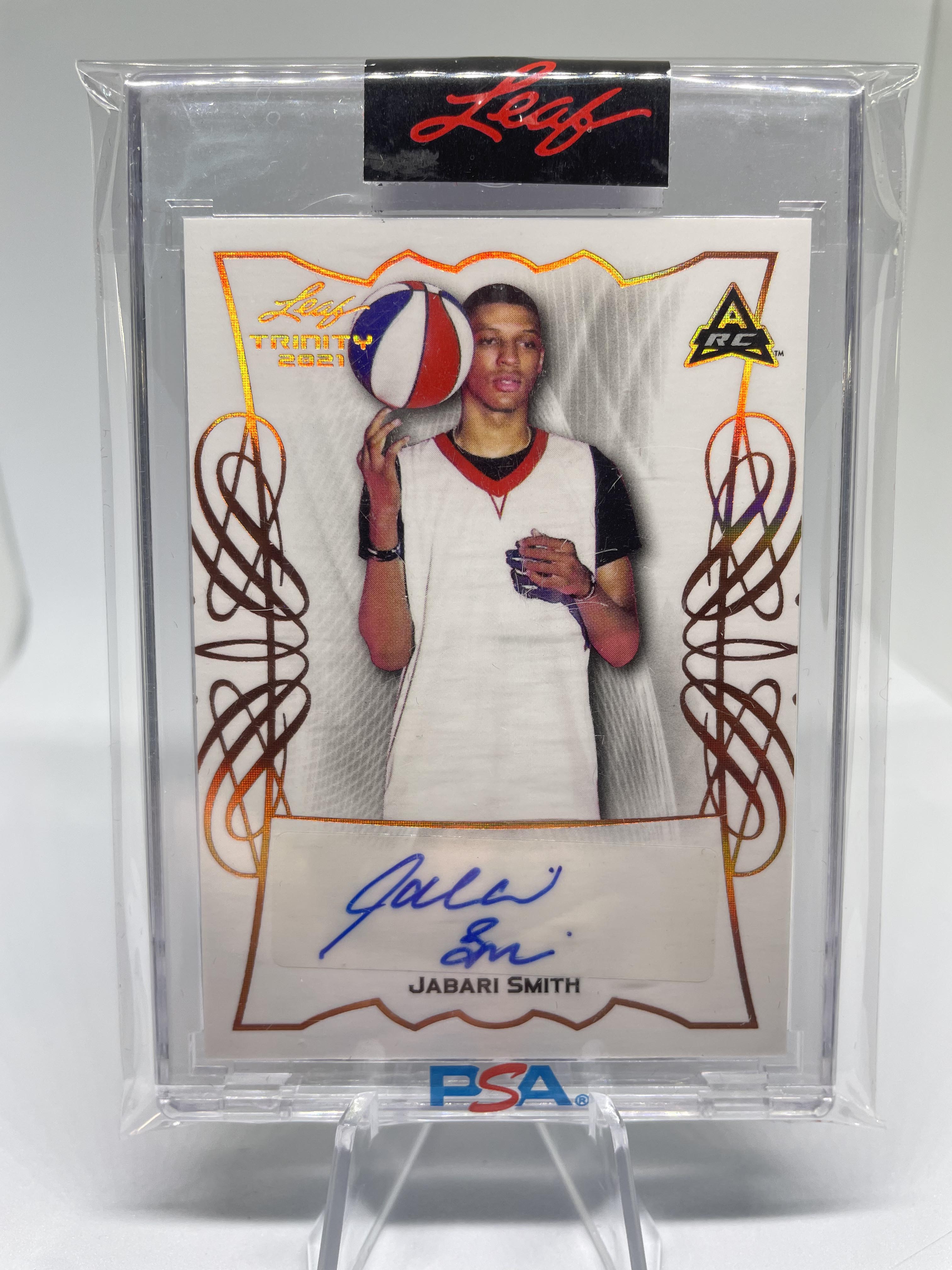 2021-22 Leaf Memories Trinity Jabari Smith Jr Bronze Foil Rookie Auto /140