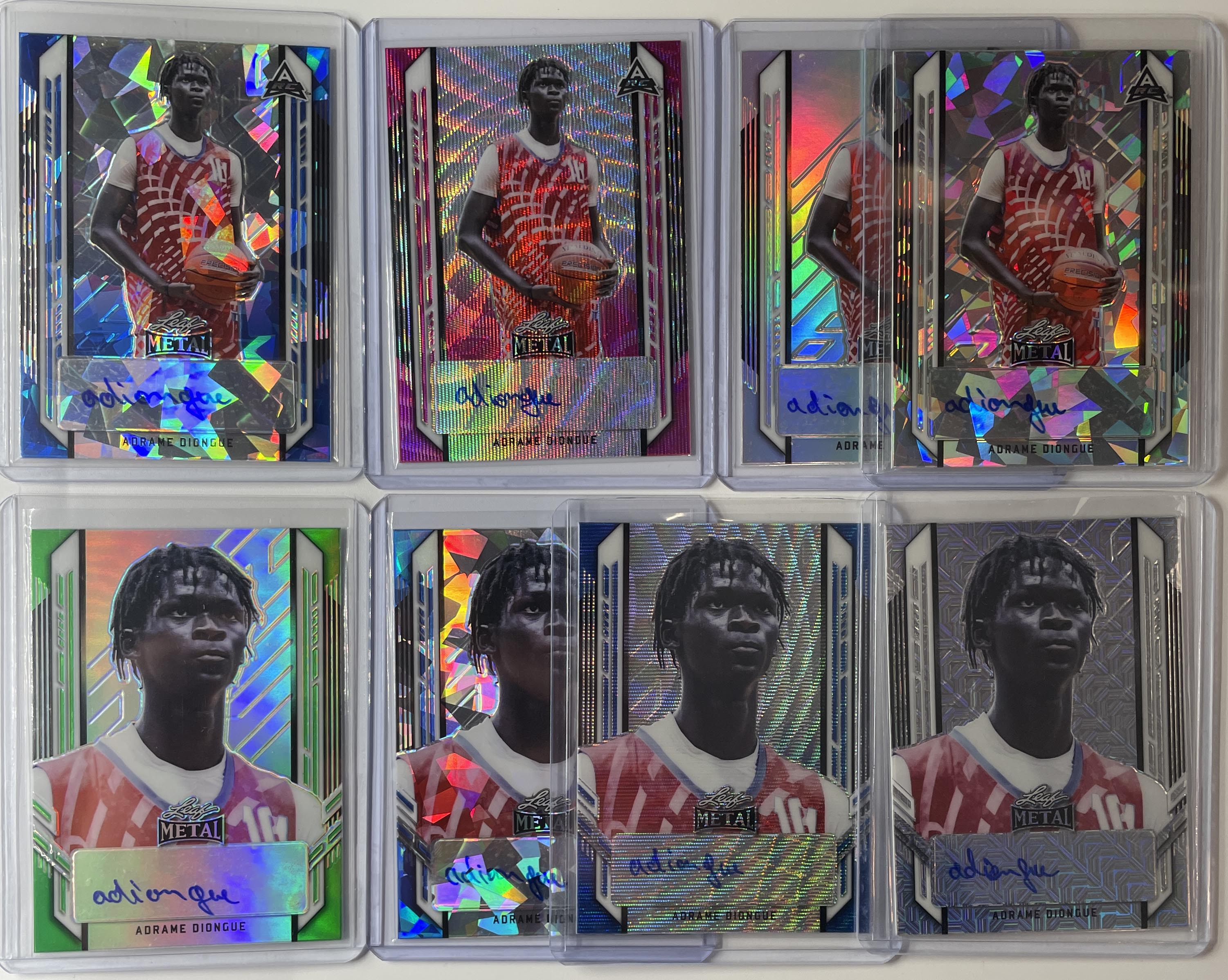 2021-22 Leaf Metal Adrame Diongue Refractor Auto Set /10 /20 /25 Set (x7)