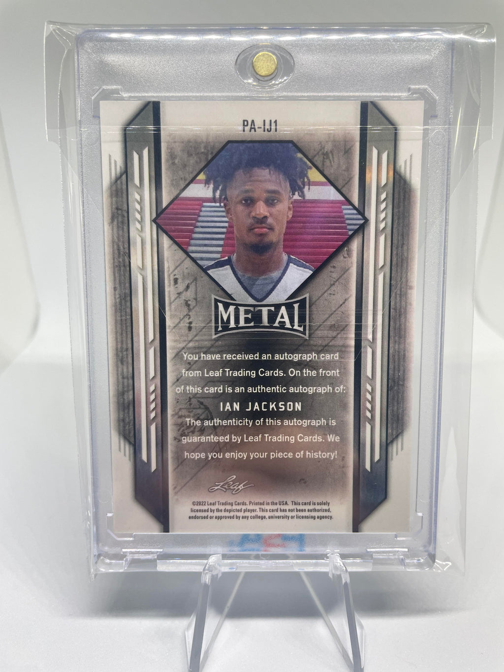 2021-22 Leaf Metal Ian Jackson Portrait Mojo Cracked Ice Prizm Rookie Auto