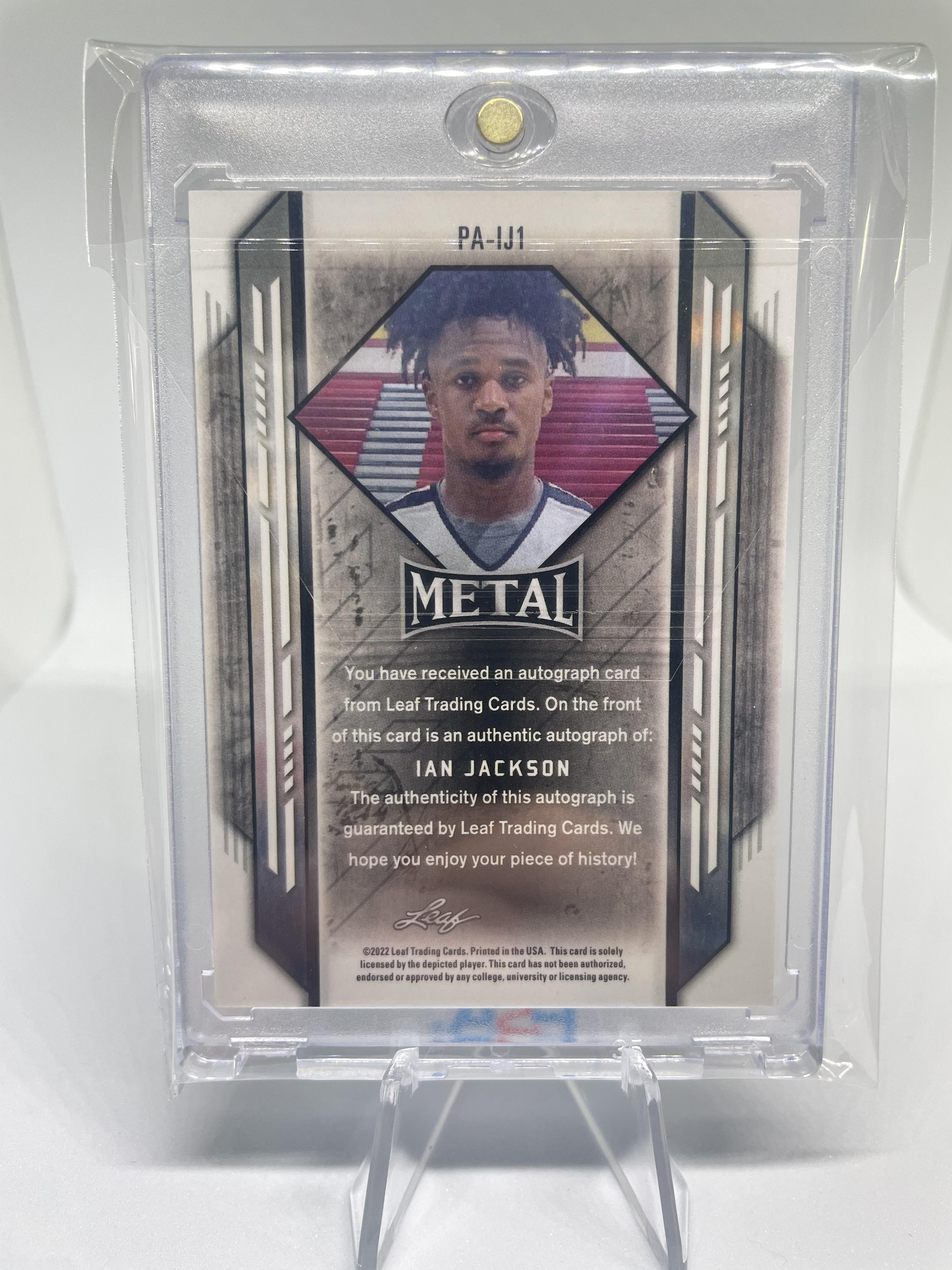 2021-22 Leaf Metal Ian Jackson Portrait Mojo Cracked Ice Prizm Rookie Auto