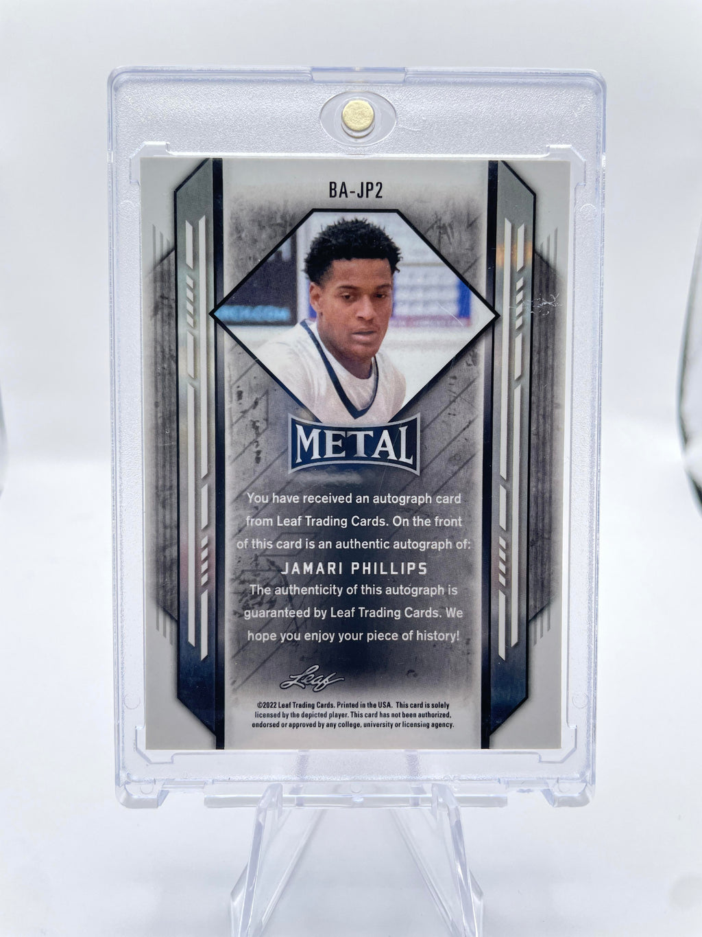 2021-22 Leaf Metal Jamari Phillips Kaleidoscope Rookie Auto SP