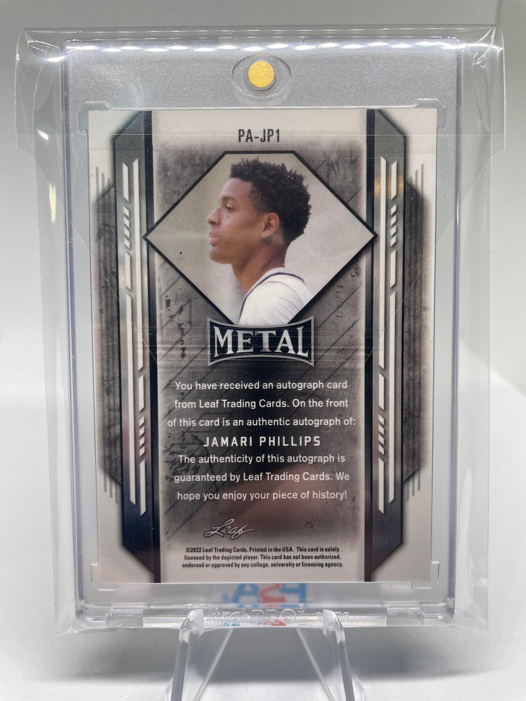 2021-22 Leaf Metal Jamari Phillips Silver Wave Portrait Rookie Auto