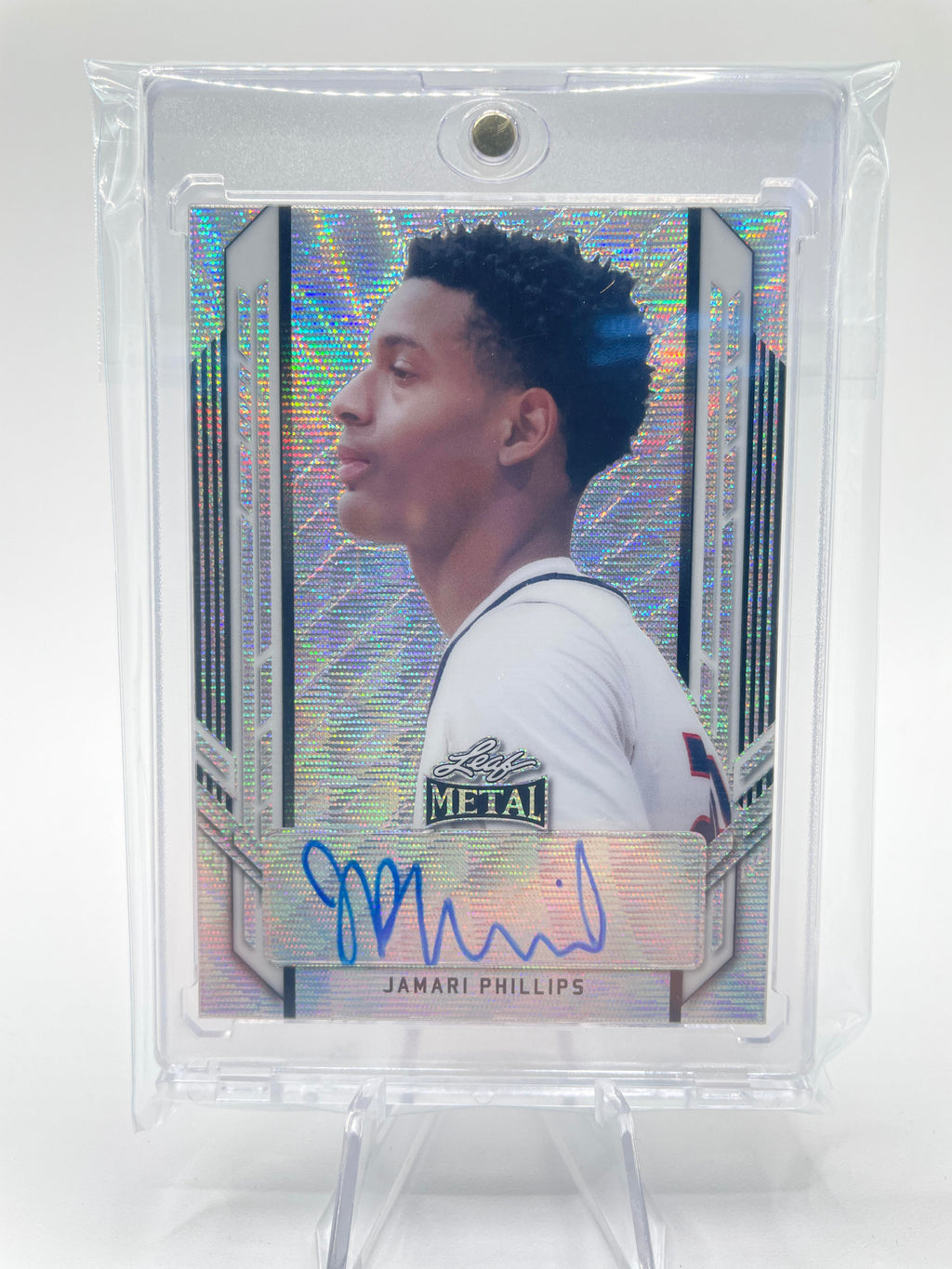 2021-22 Leaf Metal Jamari Phillips Silver Wave Portrait Rookie Auto