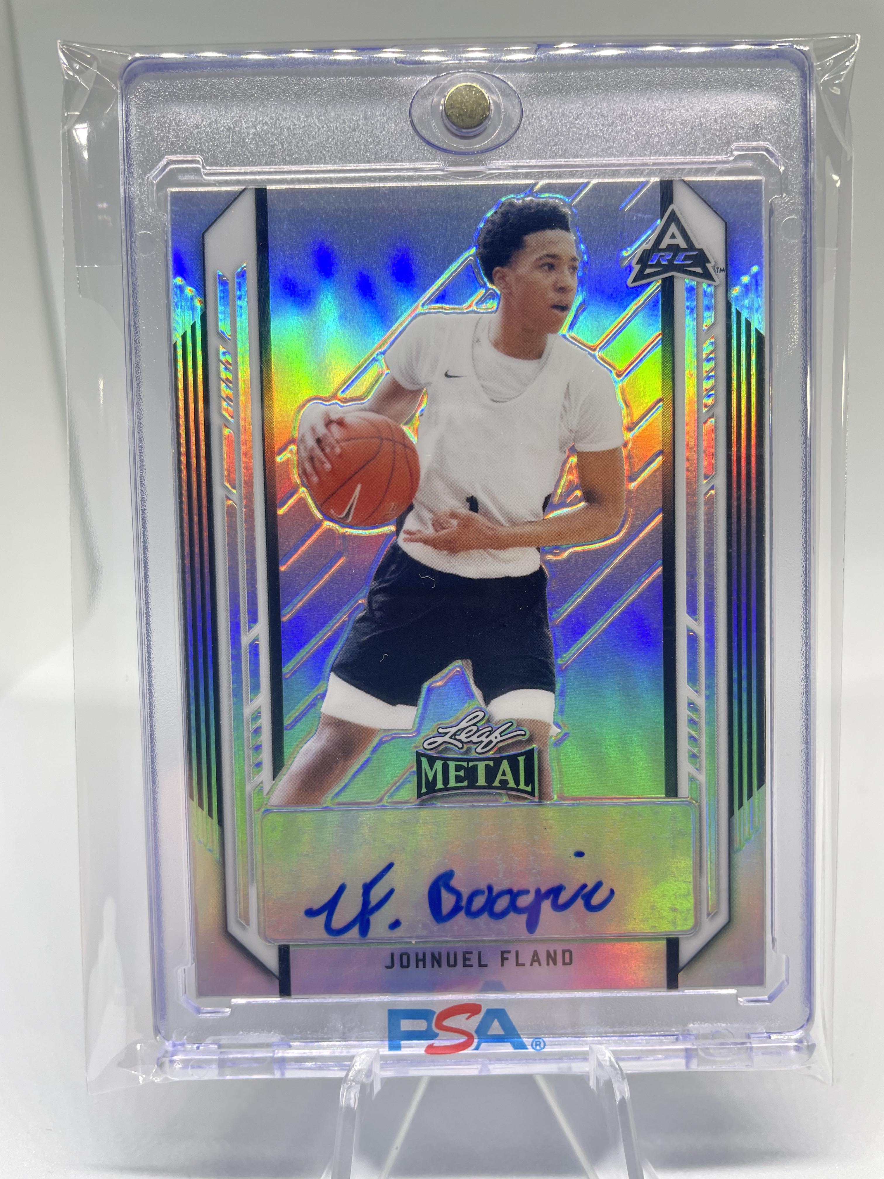 2021-22 Leaf Metal Johnuel Fland Silver Prizm Rookie Auto #BA-JF1