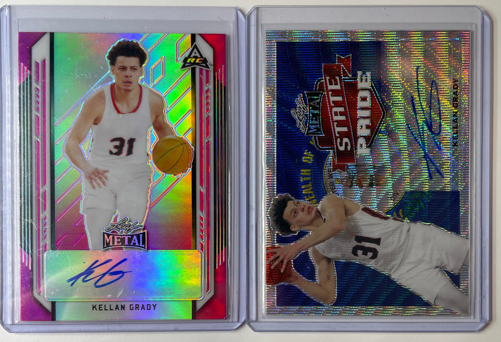 2021-22 Leaf Metal Kellan Grady State Pride Rookie Auto + Pink Prizm /25
