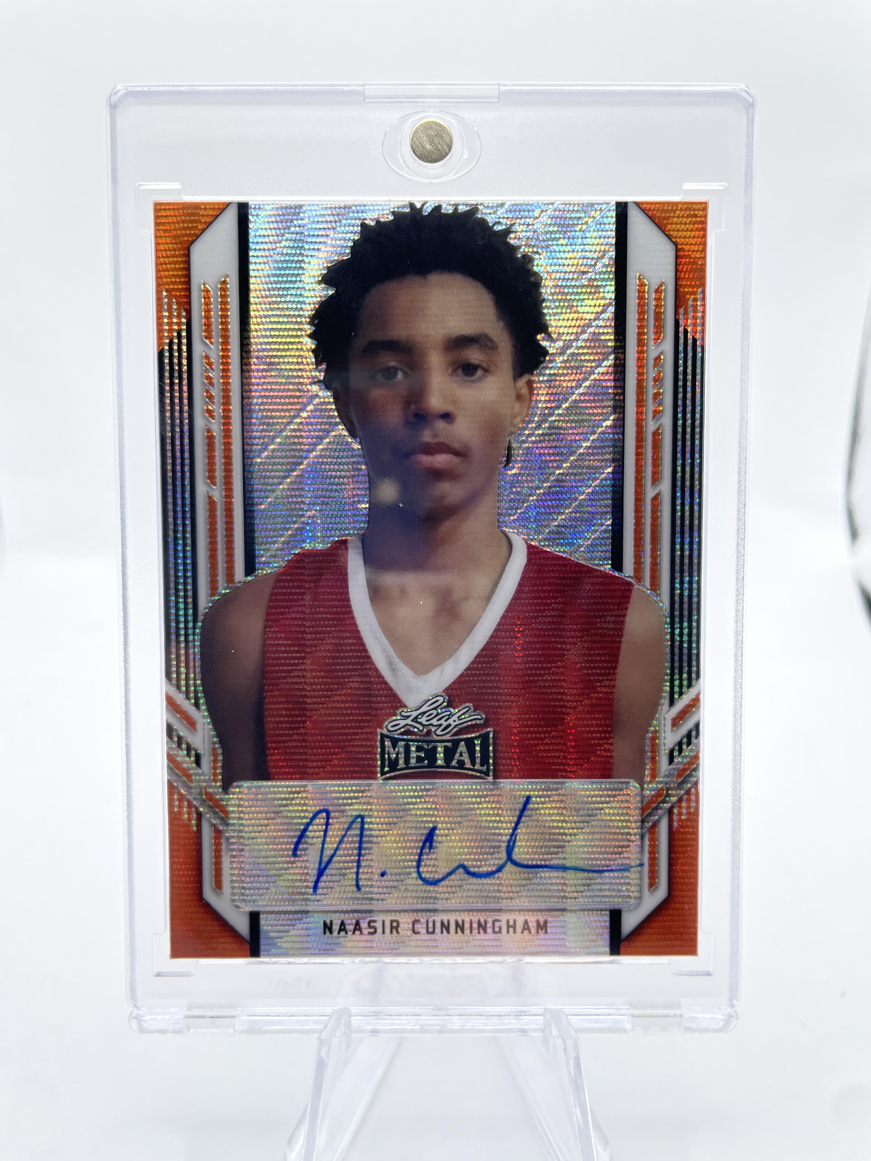 2021-22 Leaf Metal Portrait Naasir Cunningham Orange Prizm Rookie Auto /5