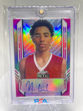 2021-22 Leaf Metal Portrait Naasir Cunningham Pink Rainbow Rookie Auto /25