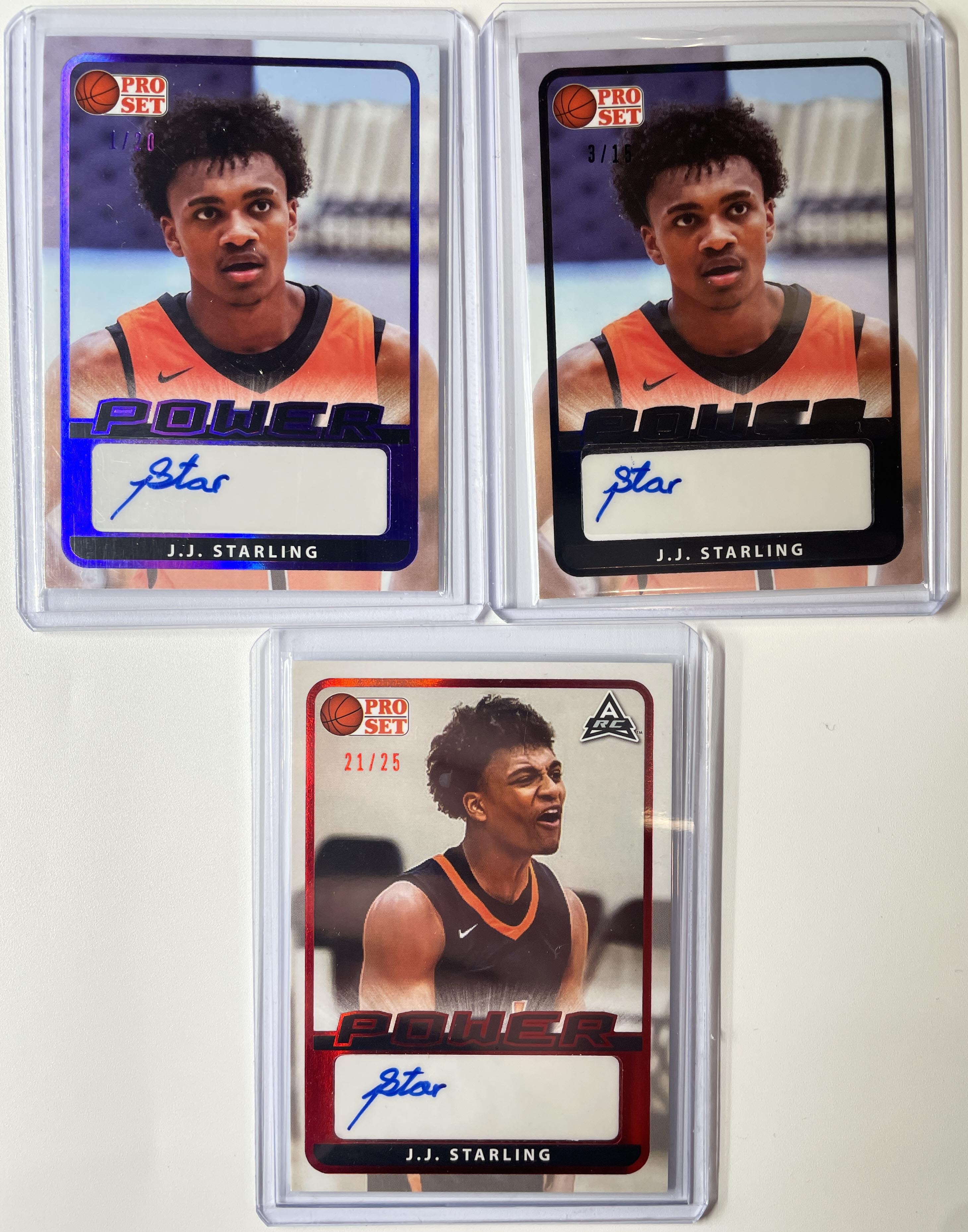 2021-22 Leaf Pro Set Power JJ Starling Rookie Auto Black /15 Purple /20 Red /25