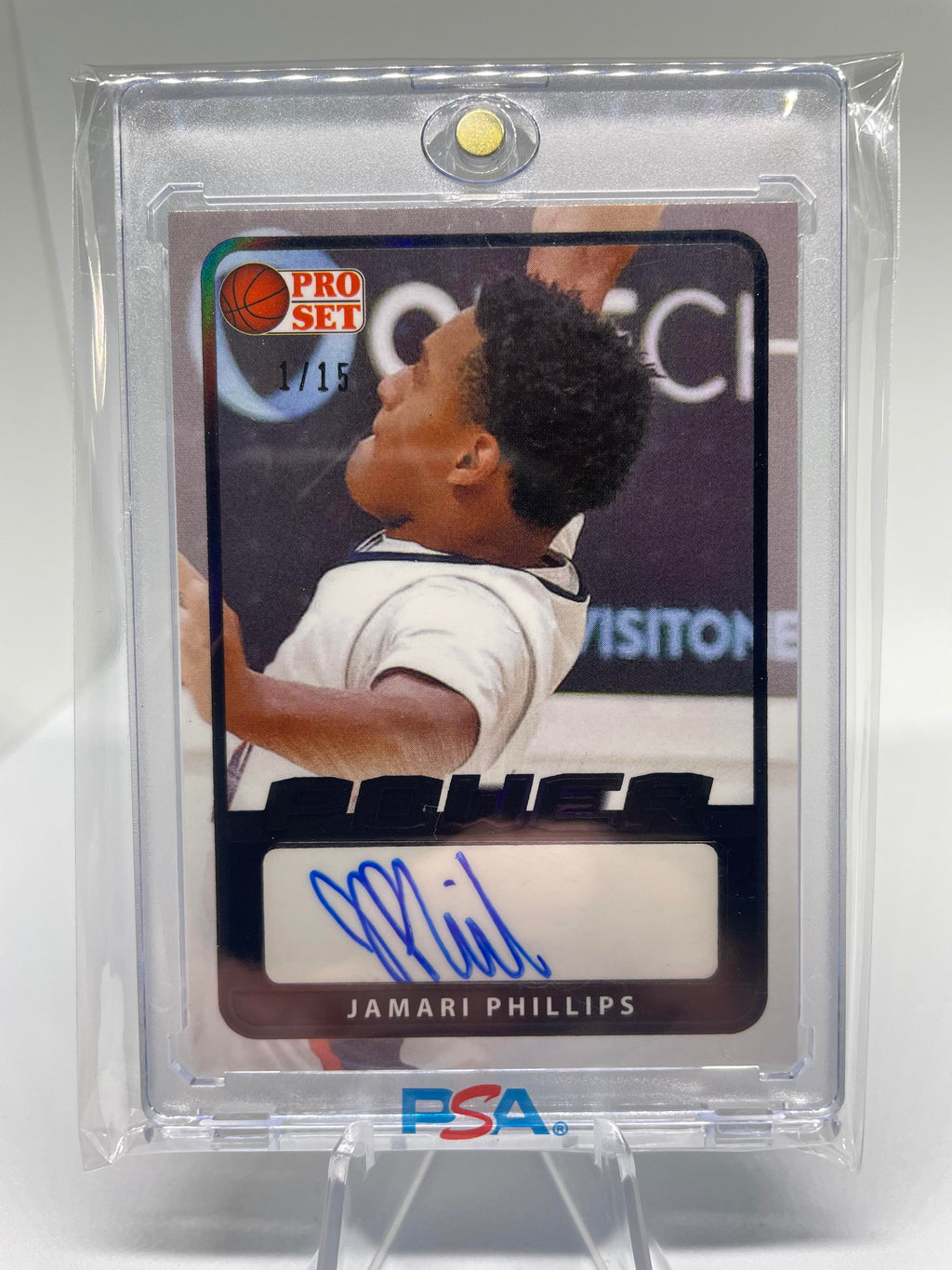 2021-22 Leaf Pro Set Power Jamari Phillips Rainbow Parallel Rookie Auto /15