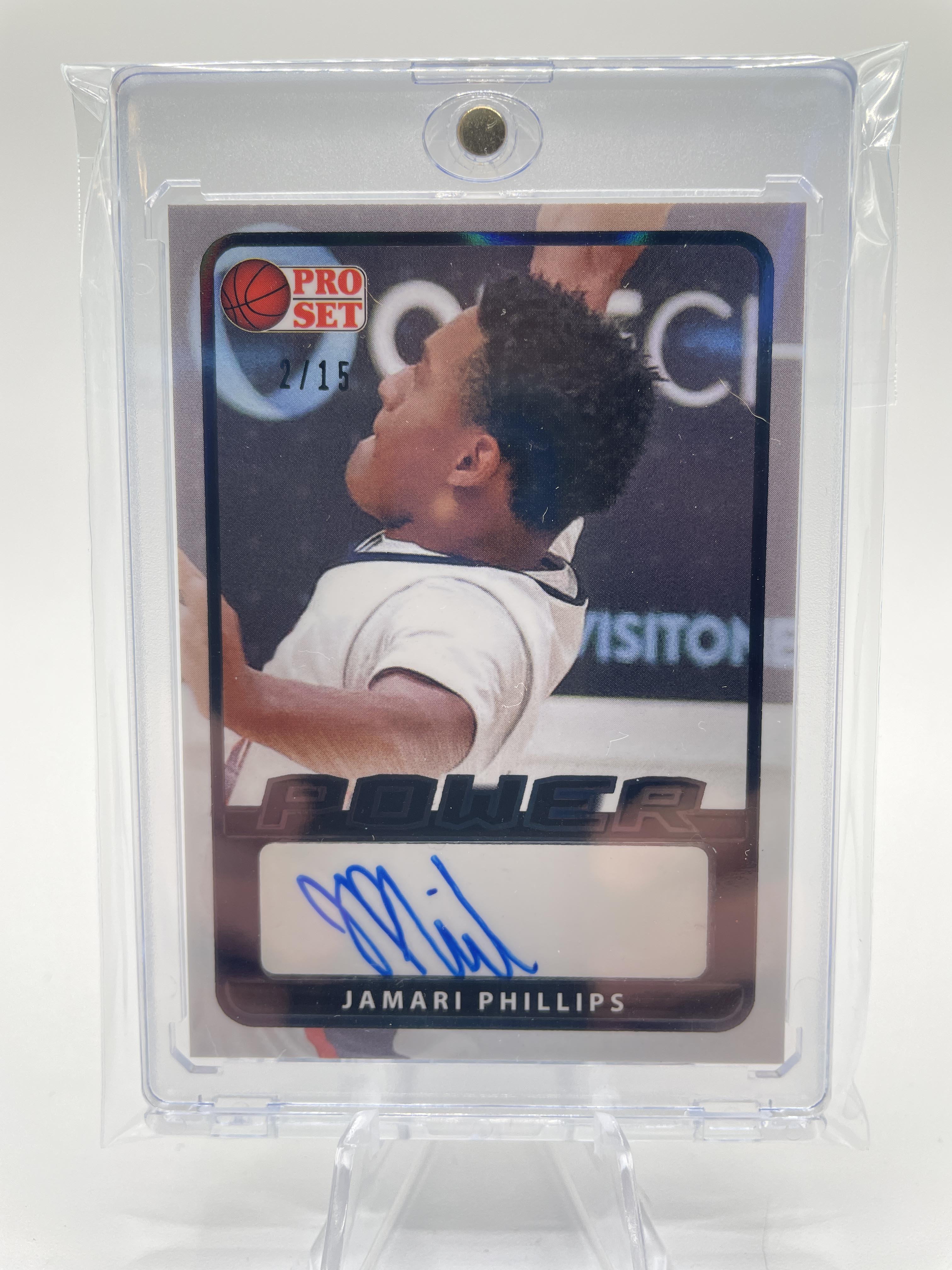 2021-22 Leaf Pro Set Power Jamari Phillips Rainbow Parallel Rookie Auto /15