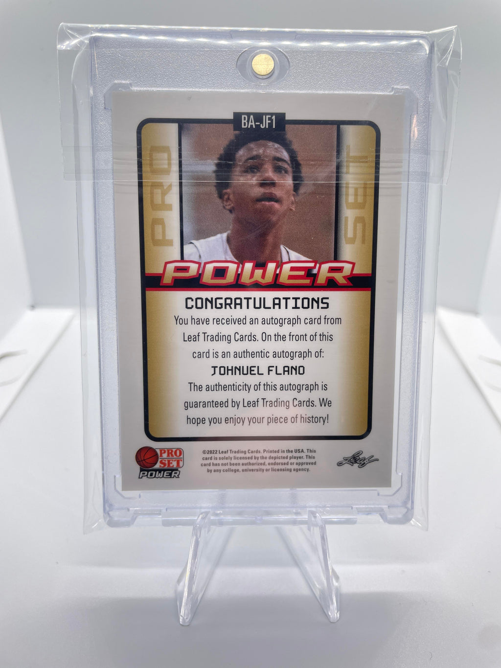 2021-22 Leaf Pro Set Power Johnuel Fland Aqua Rookie Auto /99 #BA-JF1