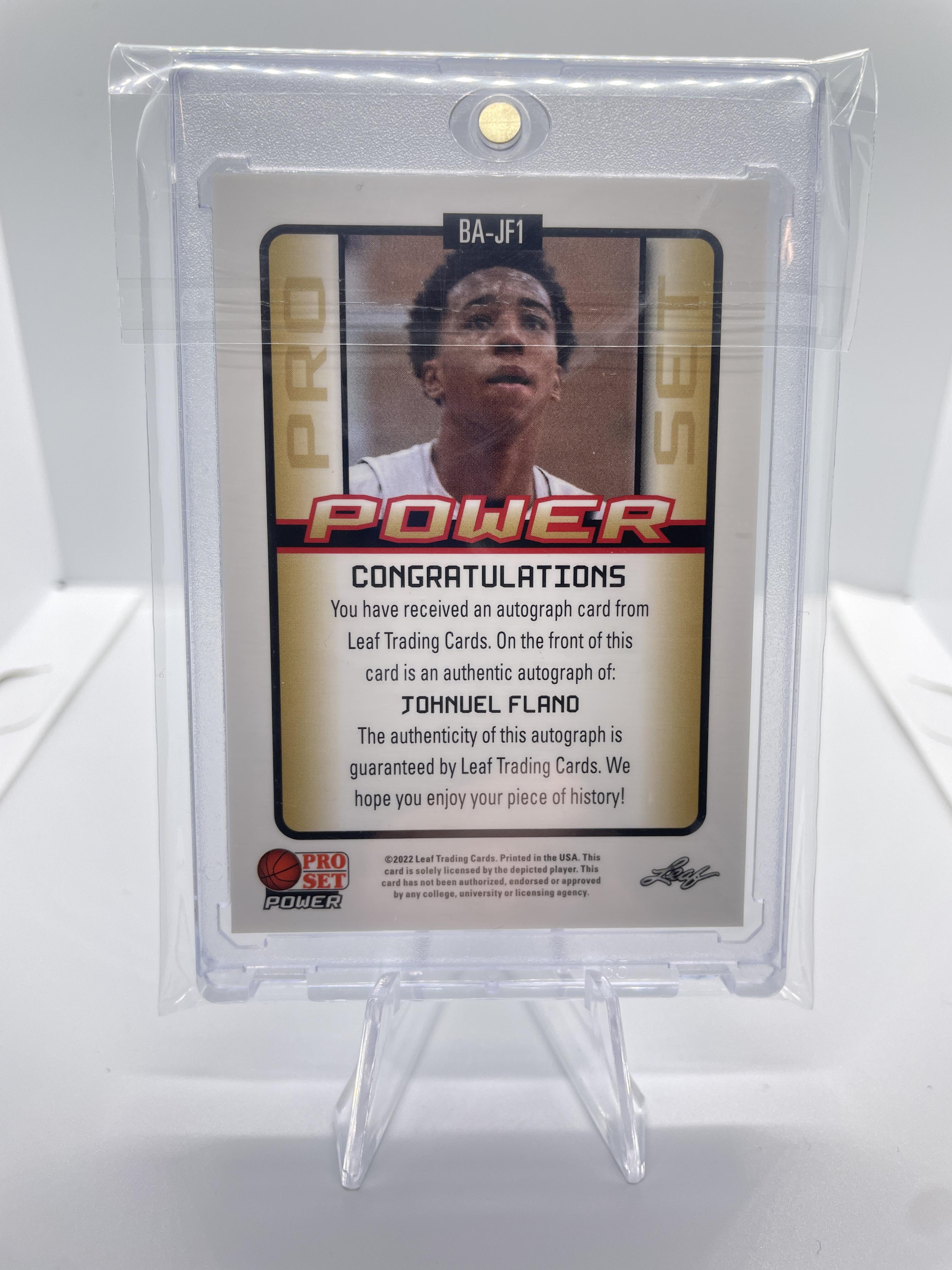 2021-22 Leaf Pro Set Power Johnuel Fland Aqua Rookie Auto /99 #PM-JF1