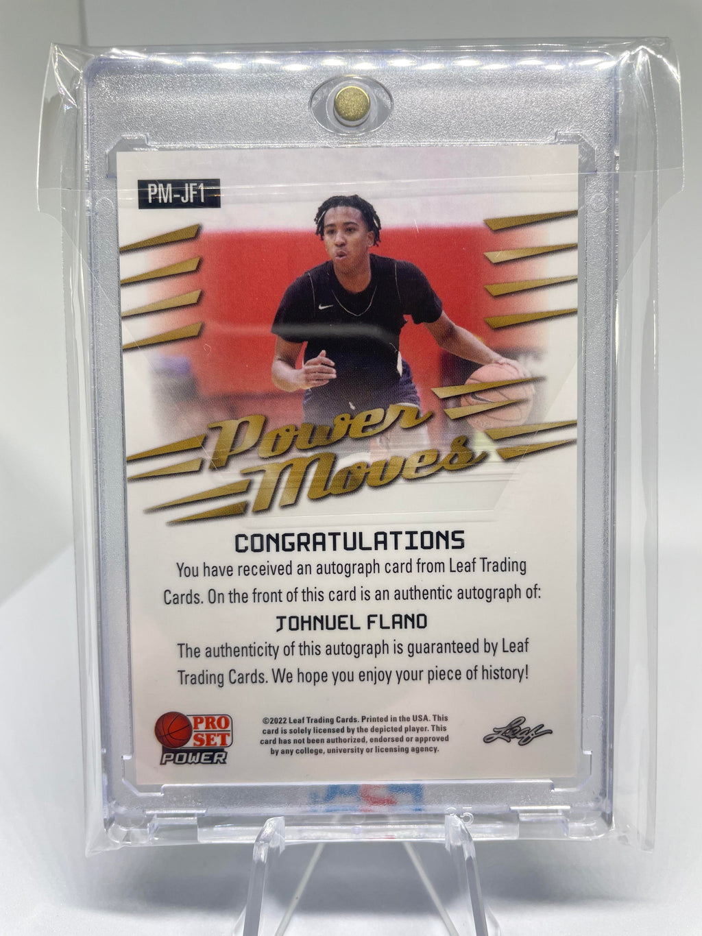 2021-22 Leaf Pro Set Power Johnuel Fland Bronze Rookie Auto #PM-JF1