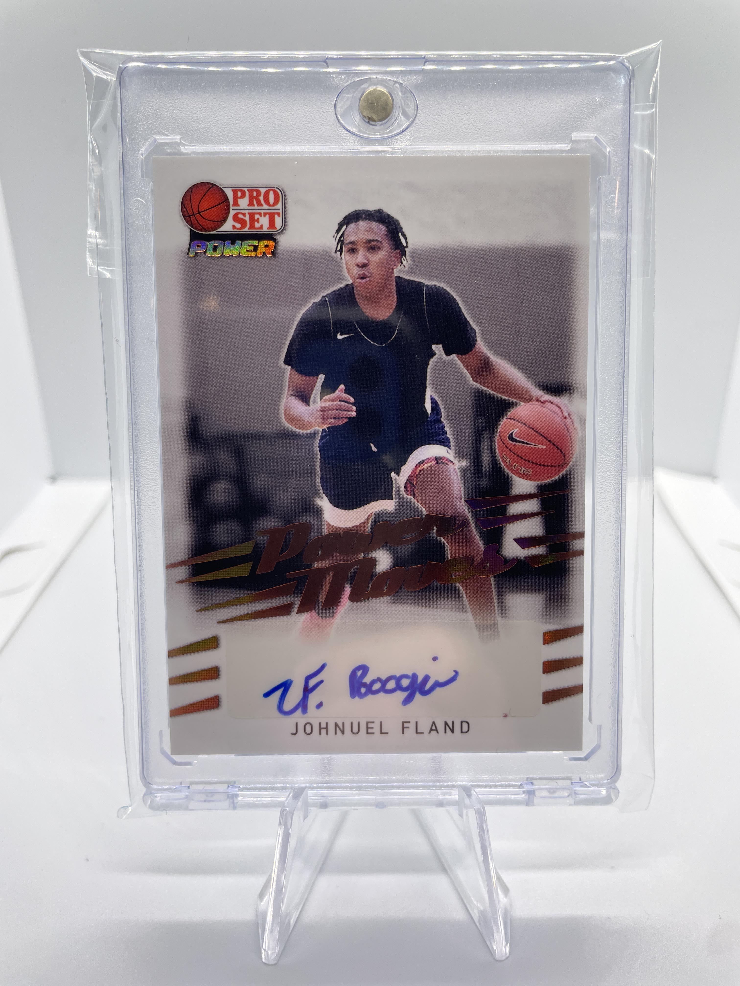 2021-22 Leaf Pro Set Power Johnuel Fland Bronze Rookie Auto #PM-JF1