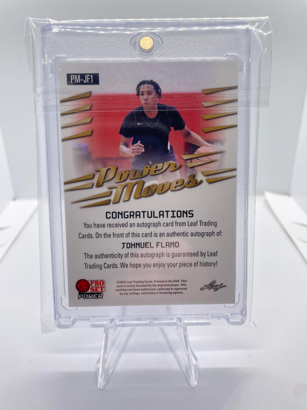 2021-22 Leaf Pro Set Power Johnuel Fland Bronze Rookie Auto #PM-JF1