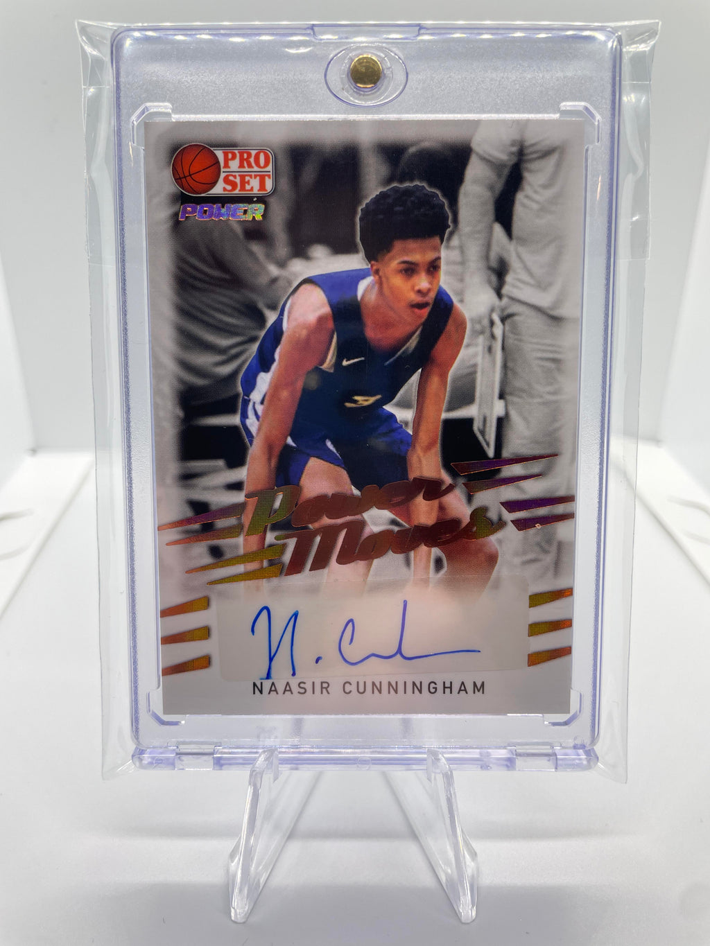 2021-22 Leaf Pro Set Power Naasir Cunningham Bronze Rookie Auto #PM-NC1