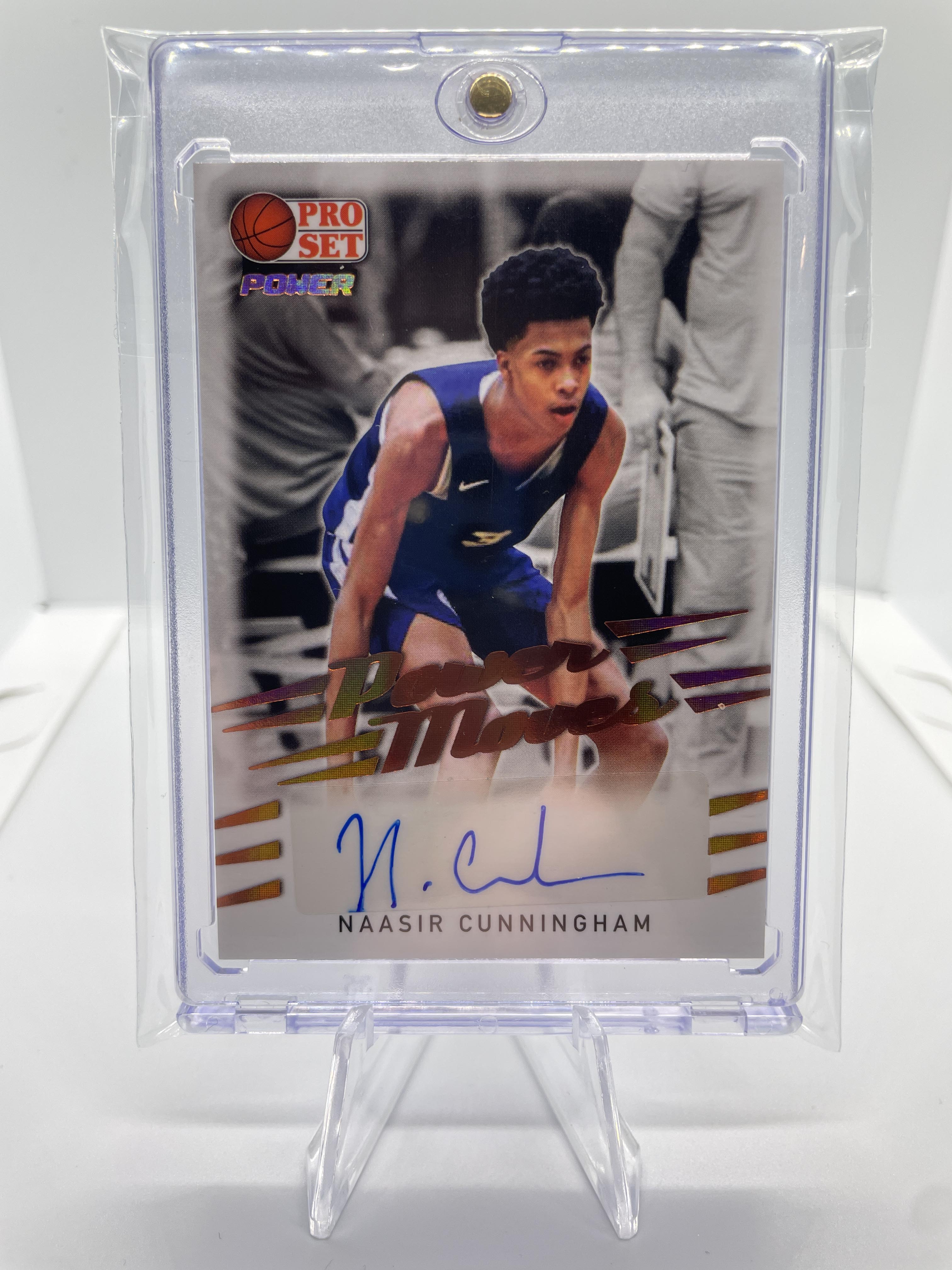 2021-22 Leaf Pro Set Power Naasir Cunningham Bronze Rookie Auto #PM-NC1
