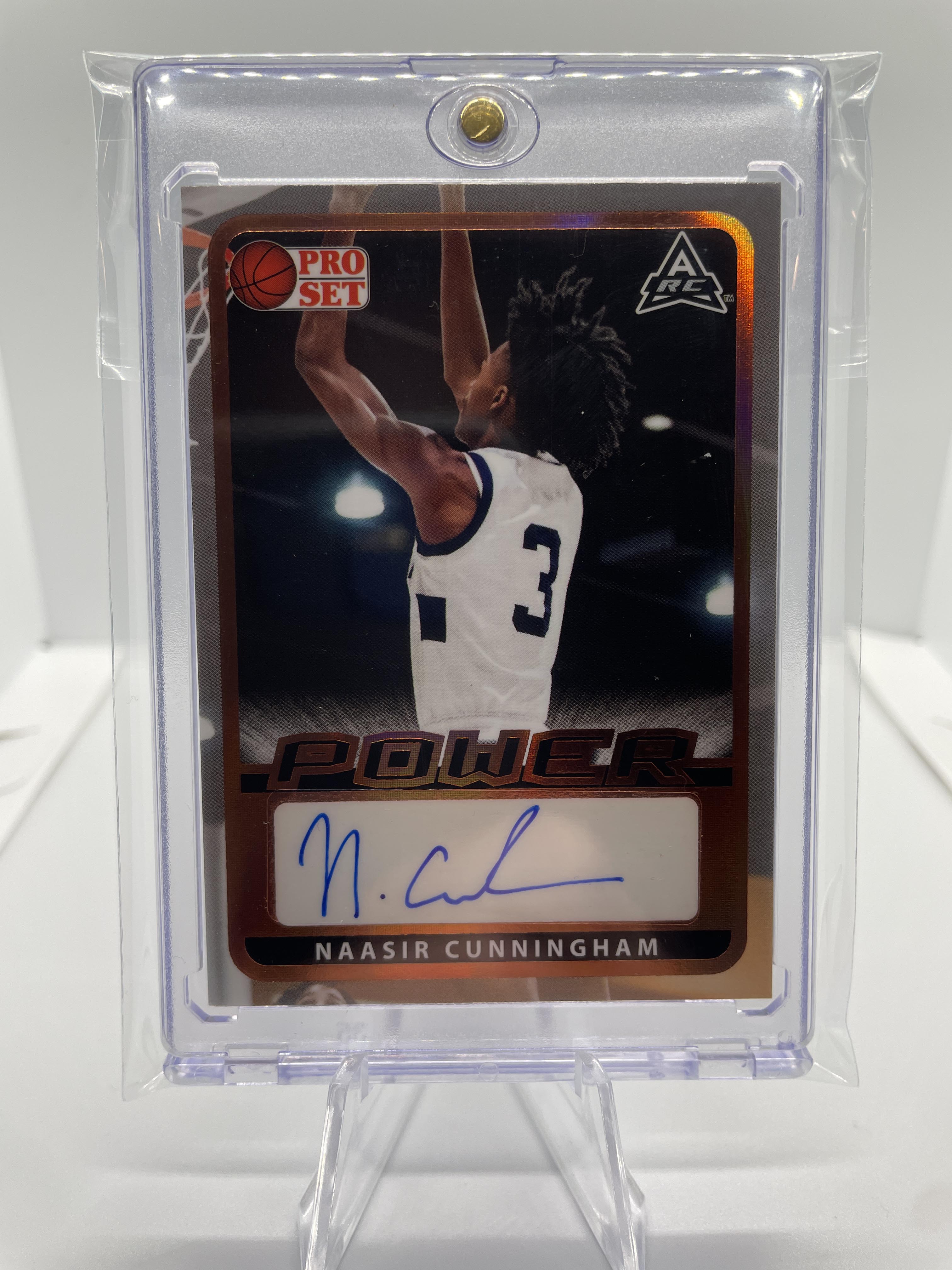 2021-22 Leaf Pro Set Power Naasir Cunningham Bronze Rookie Auto #PM-NC1