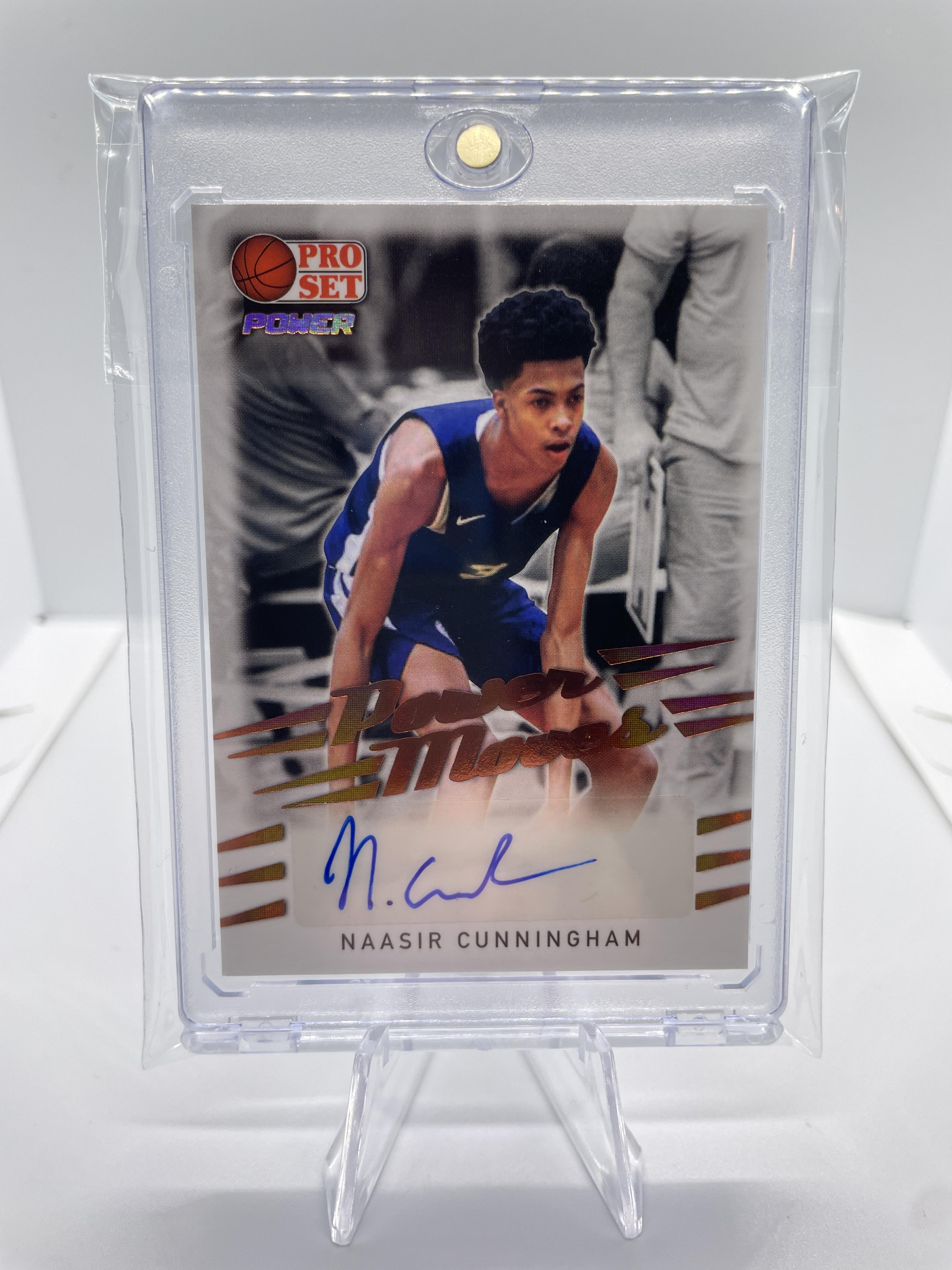2021-22 Leaf Pro Set Power Naasir Cunningham Bronze Rookie Auto #PM-NC1