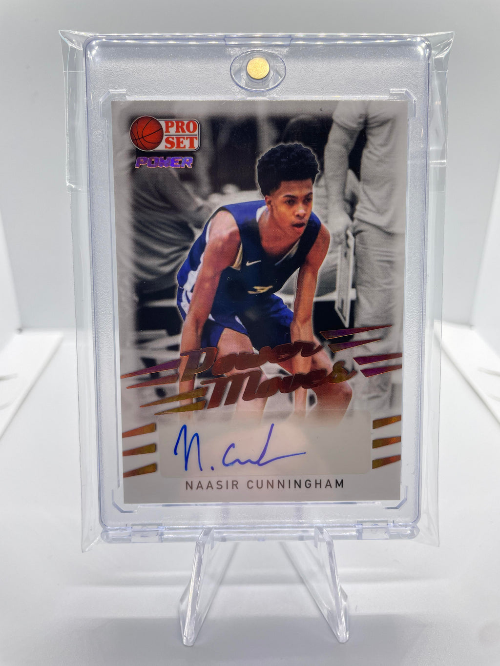 2021-22 Leaf Pro Set Power Naasir Cunningham Bronze Rookie Auto #PM-NC1