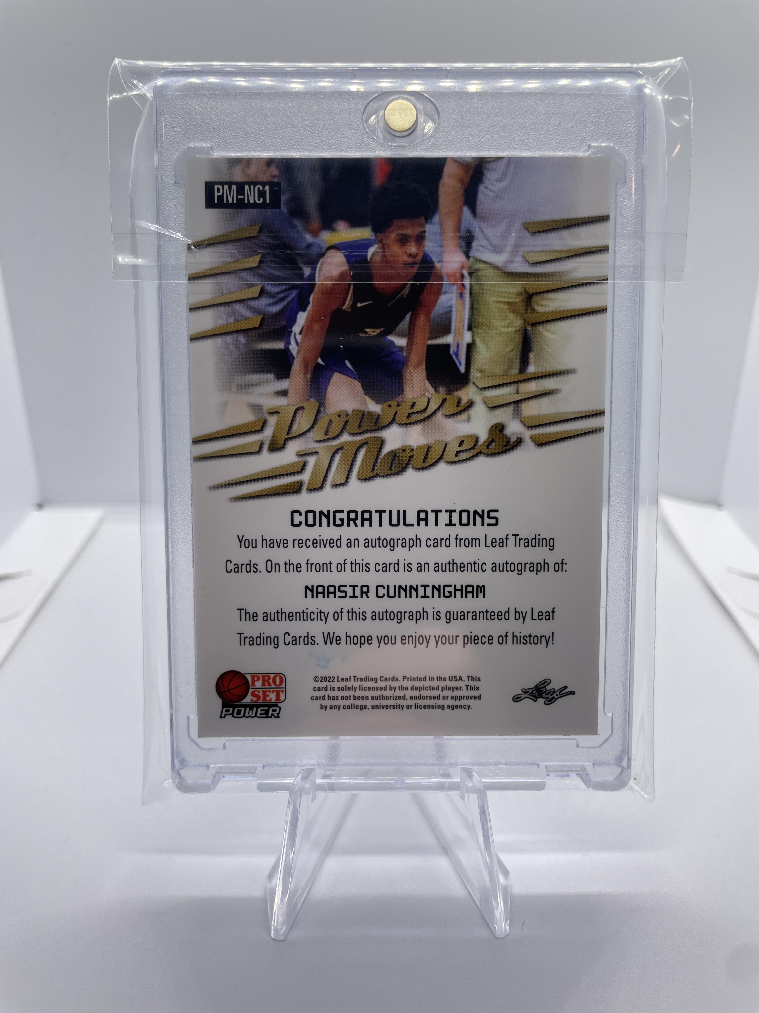 2021-22 Leaf Pro Set Power Naasir Cunningham Bronze Rookie Auto #PM-NC1