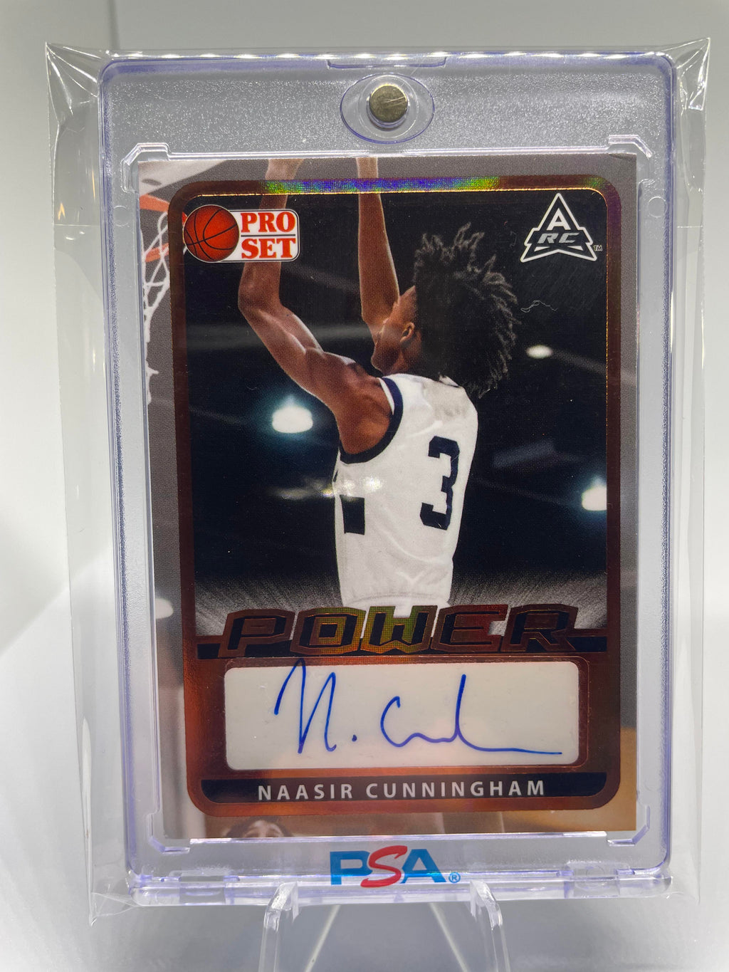 2021-22 Leaf Pro Set Power Naasir Cunningham Bronze Rookie Auto #PM-NC1