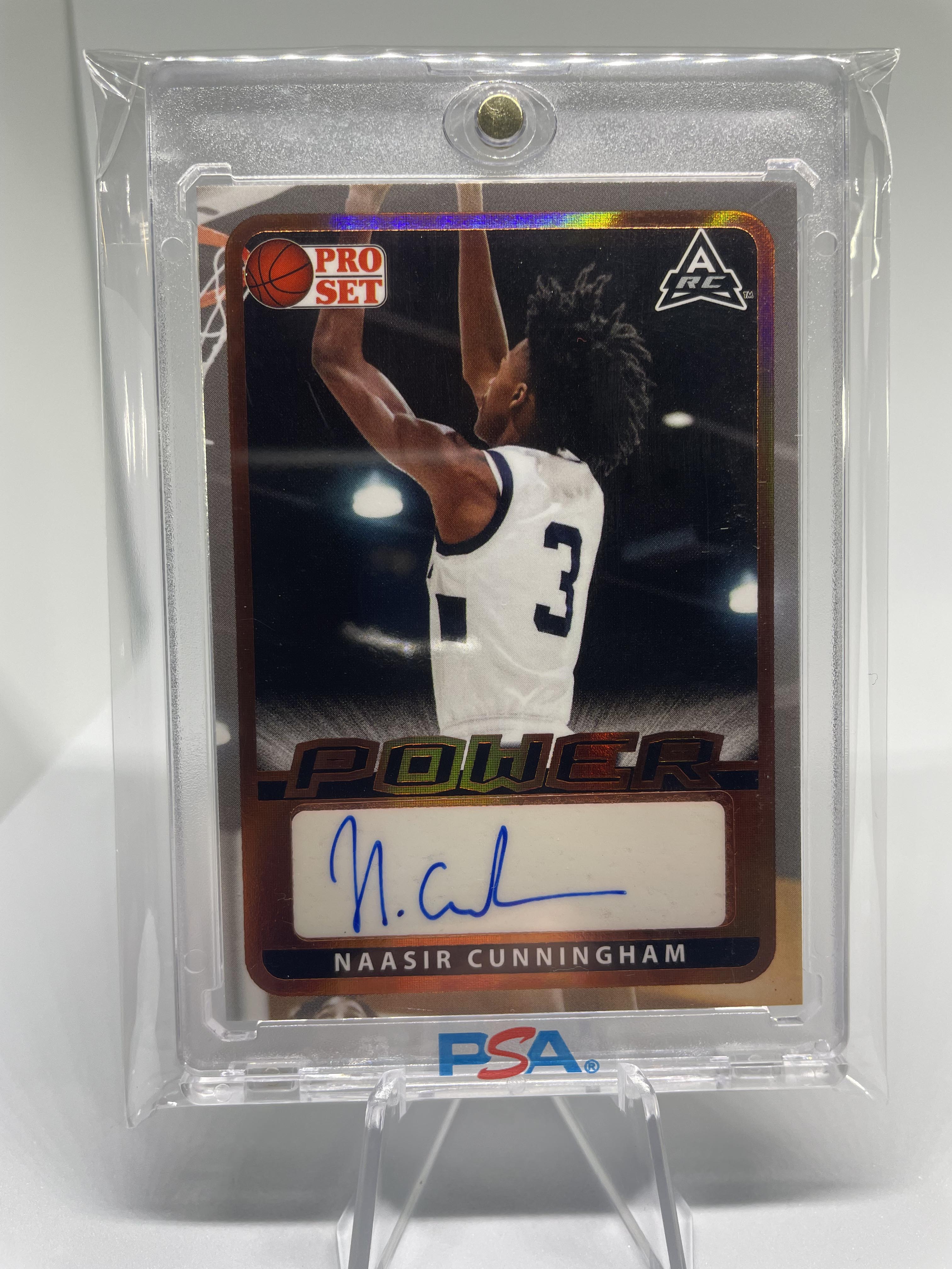 2021-22 Leaf Pro Set Power Naasir Cunningham Bronze Rookie Auto #PM-NC1