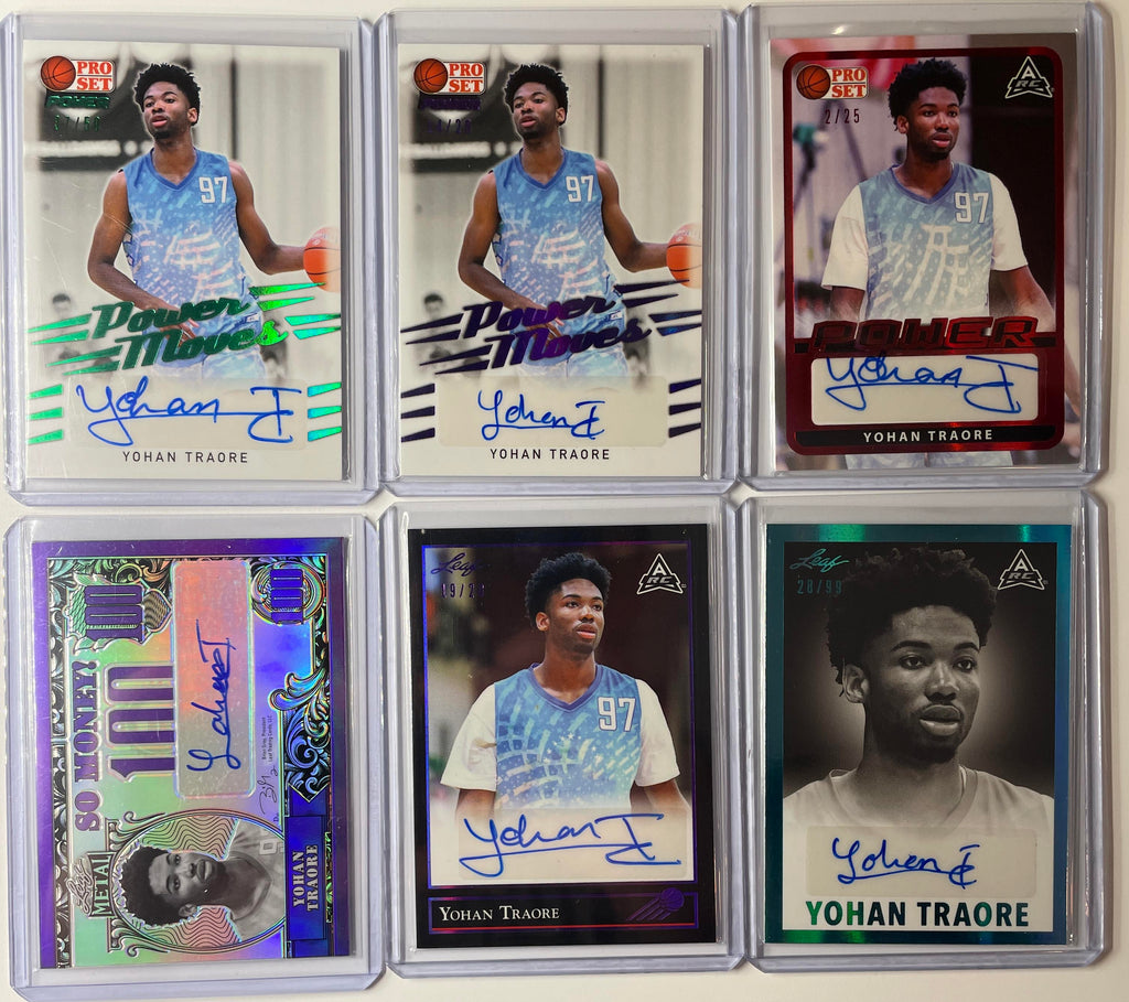 2021-22 Leaf Pro Set Yohan Traore Rookie Auto /20 /50 + Memories /20 /25 + Money