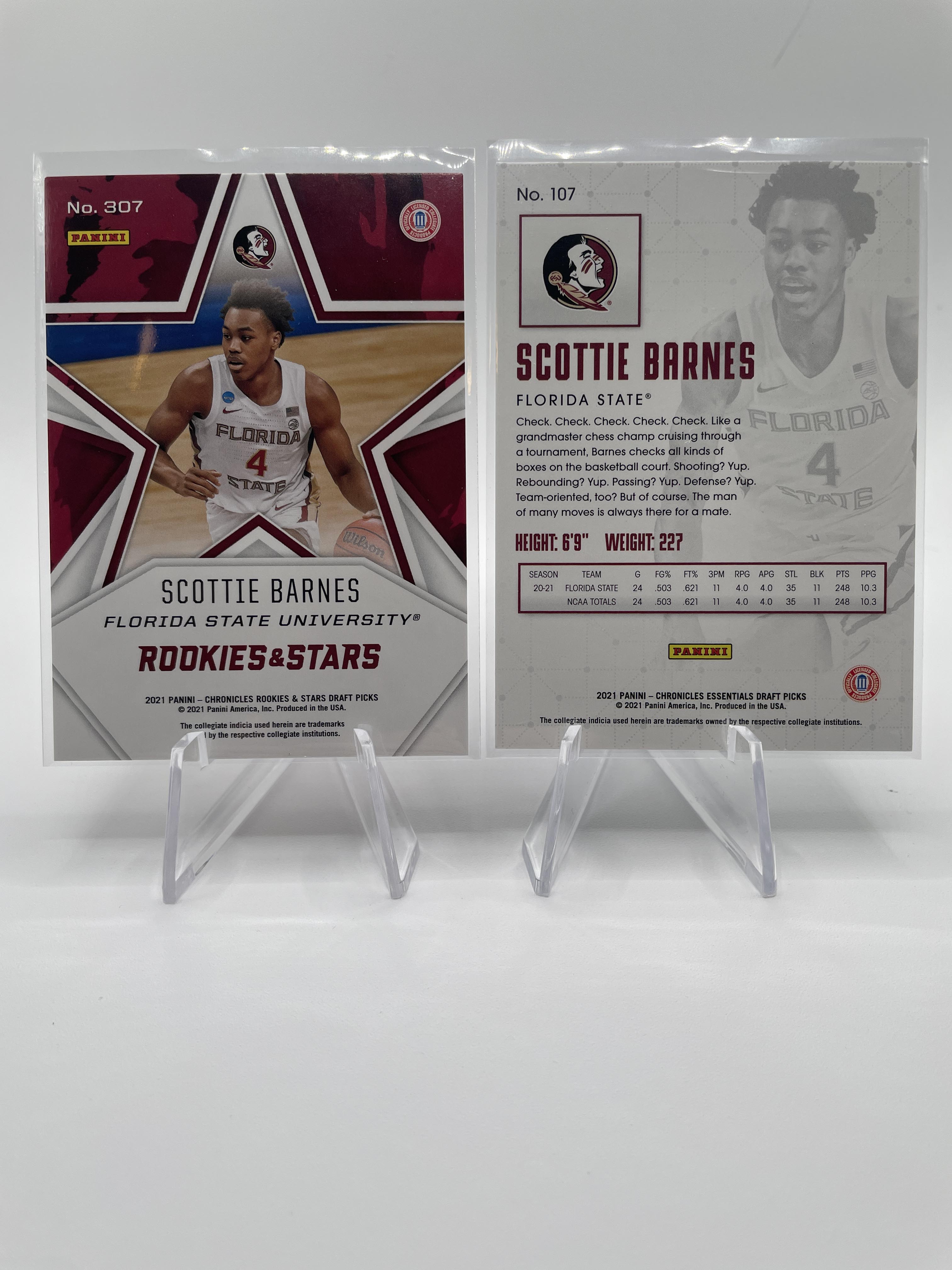 2021-22 Panini Chronicles Scottie Barnes Blue Rookie /99 + Prizm Insert Set (11)