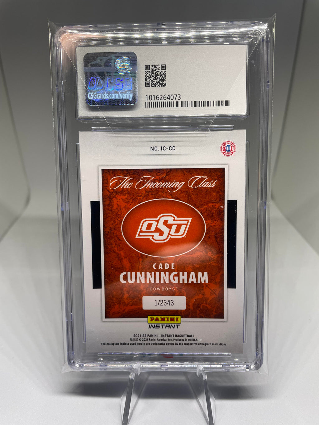 2021-22 Panini Instant Incoming Class Cade Cunningham Rookie 1/2343 CSG 9.5 MINT